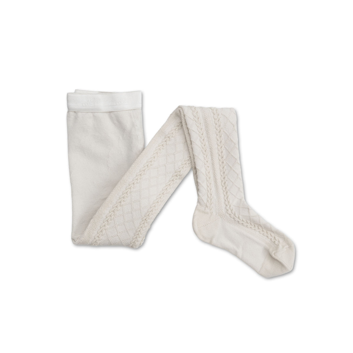 Collégien-Léopoldine Diamond Pointelle Tights Doux Agneaux