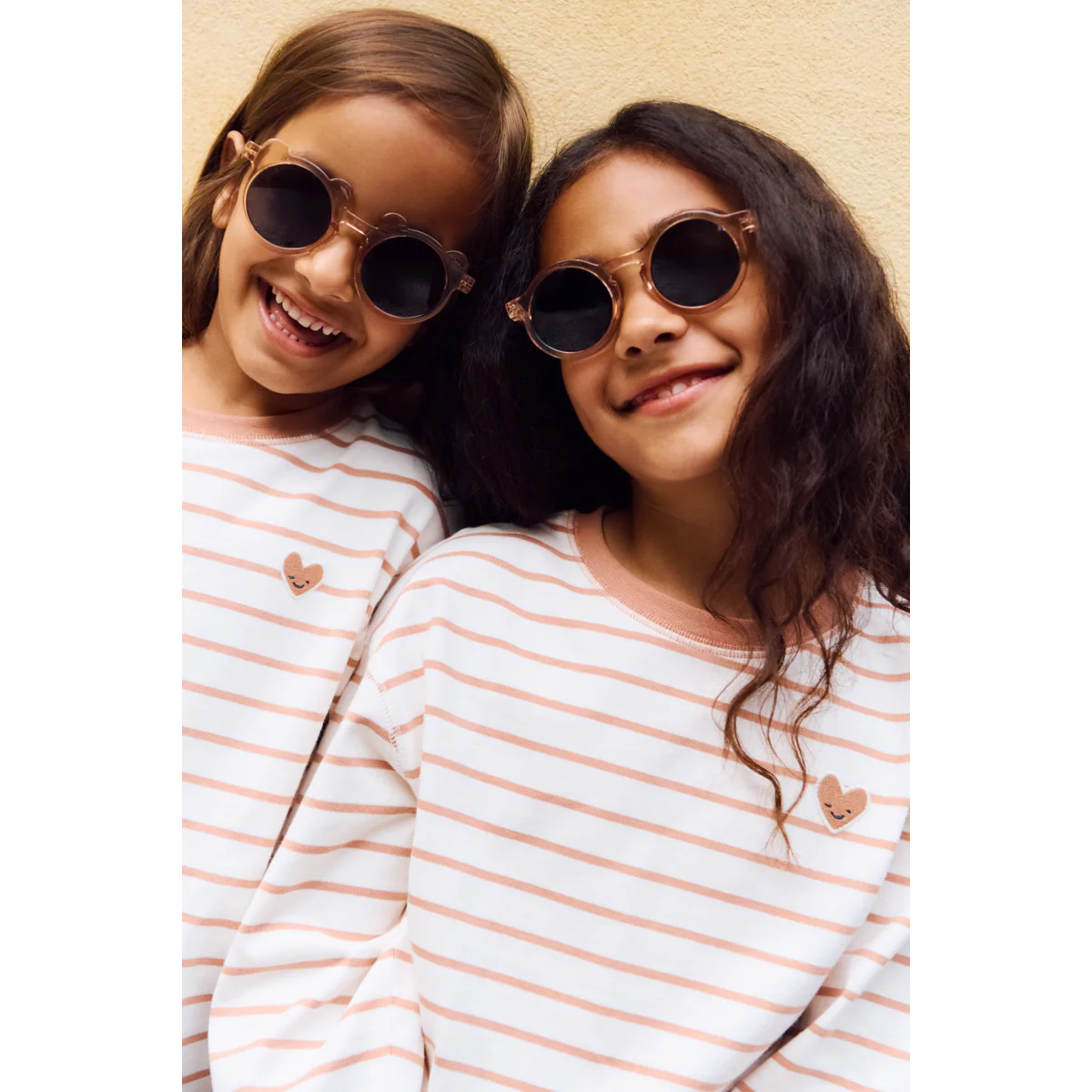 Liewood-Tyler Stripe LS T-shirt Heart Tuscany rose / Creme de la creme