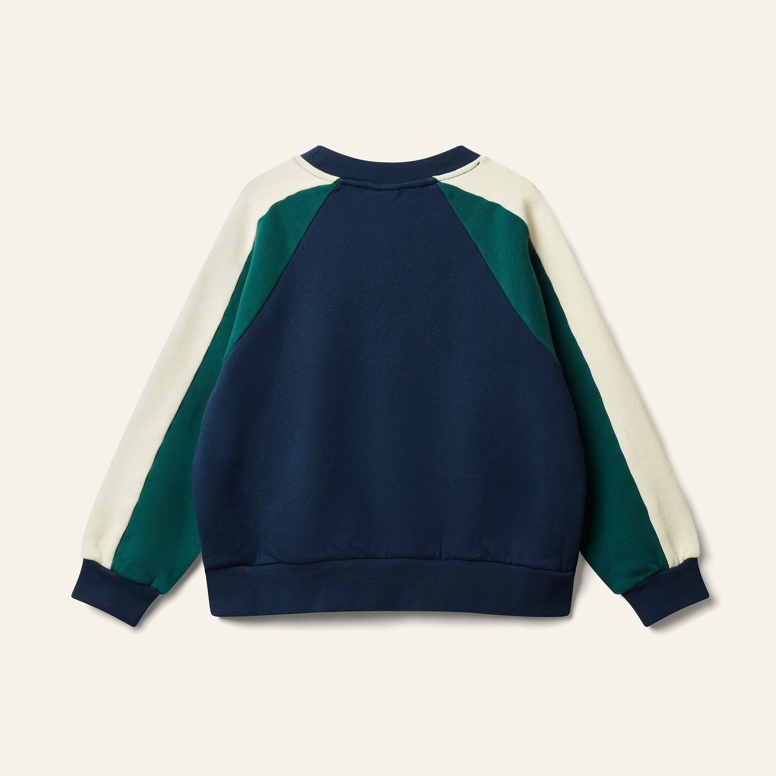 Wynken-Wynk Panel Sweat Navy Green Cream