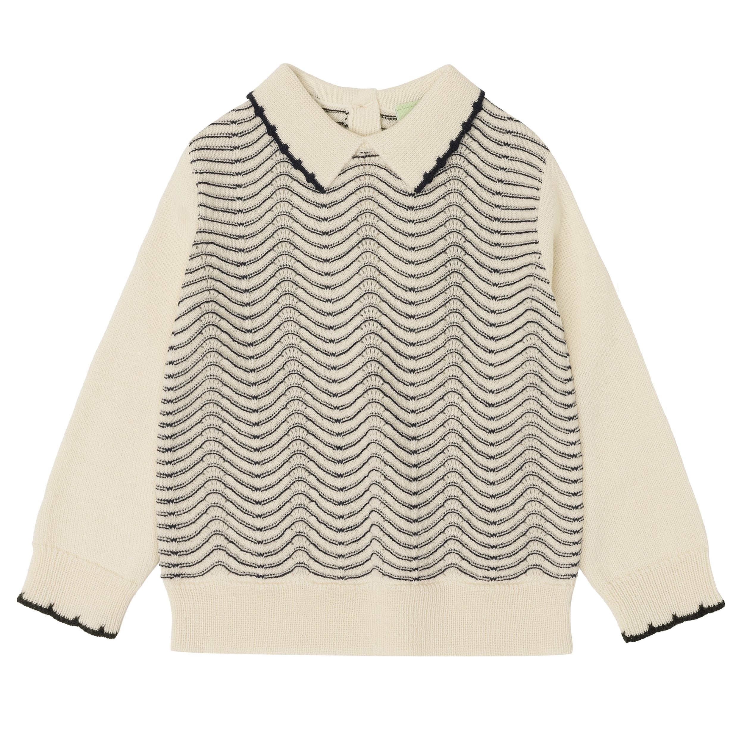 FUB-Baby Pointelle Blouse ecru