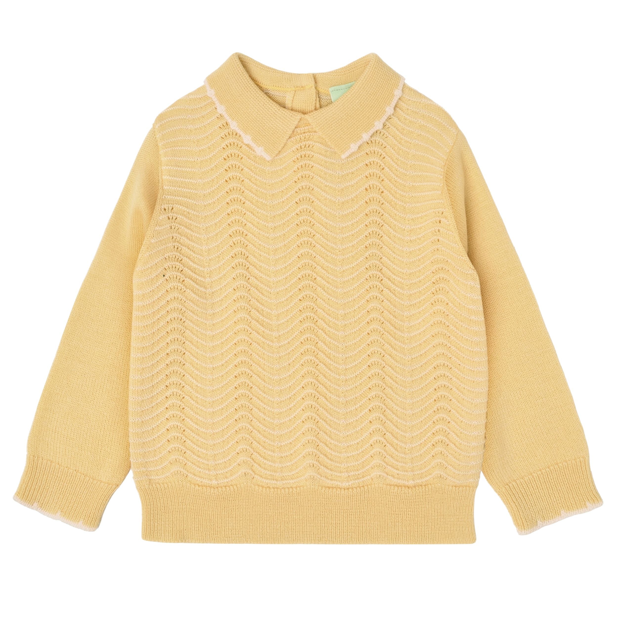 FUB-Baby Pointelle Blouse wheat