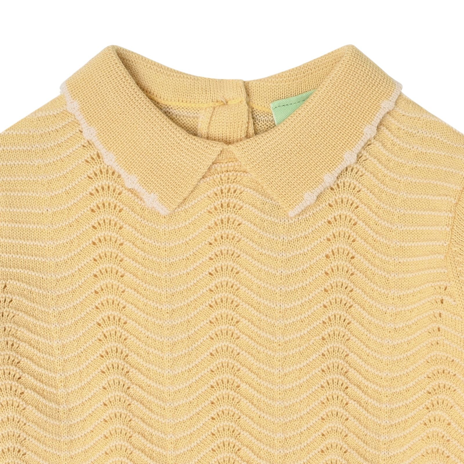 FUB-Baby Pointelle Blouse wheat