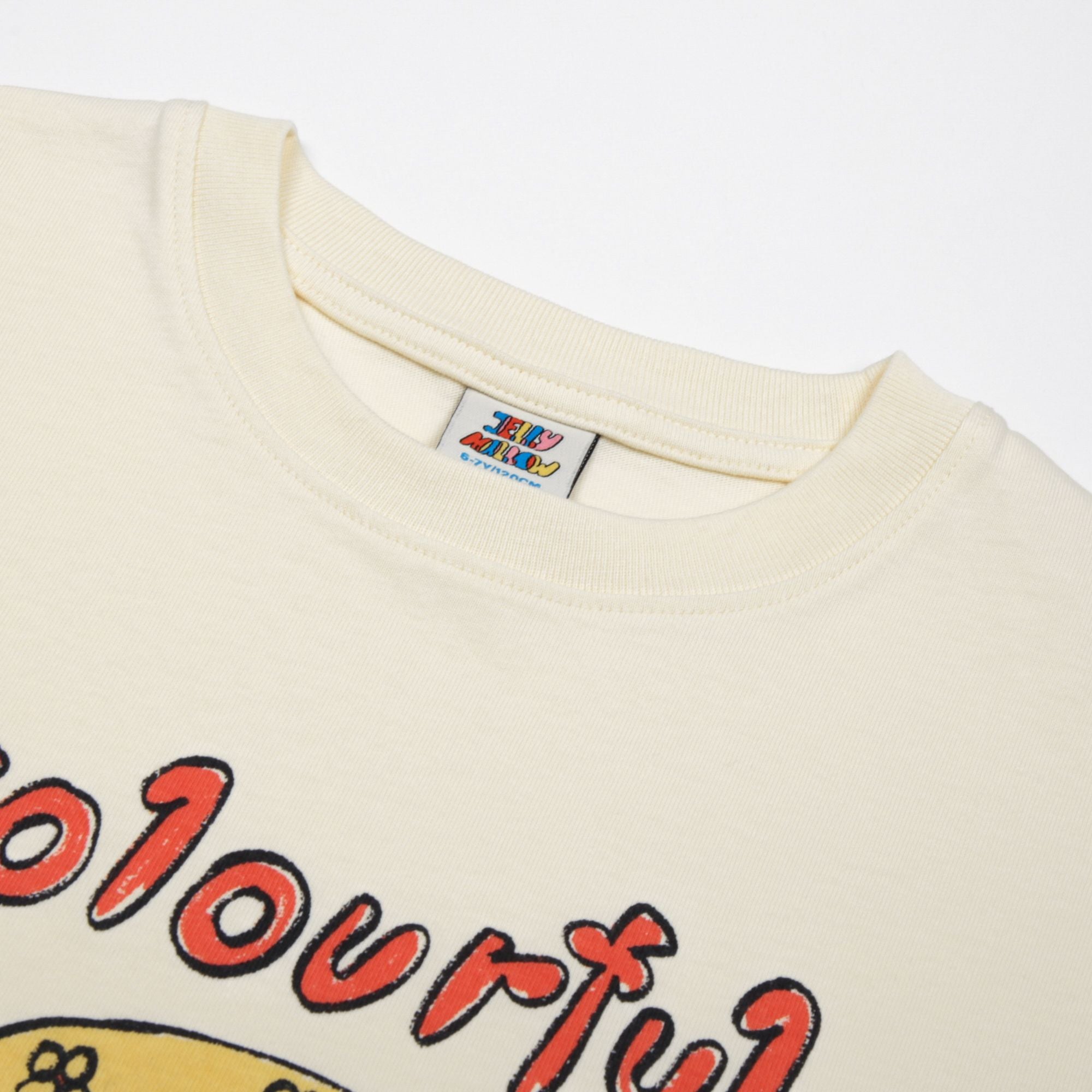 Jelly Mallow-Colorful Plate T-shirt Ivory