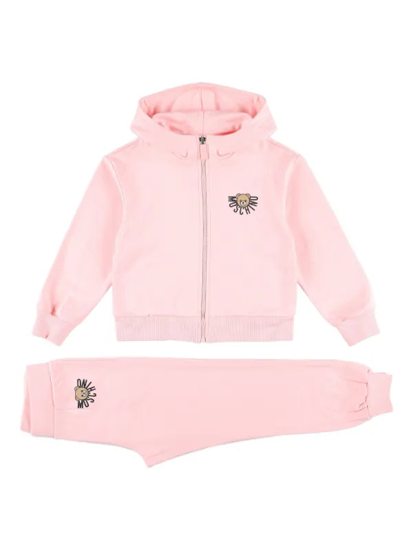 Moschino-Kids Pink Hooded Tracksuit