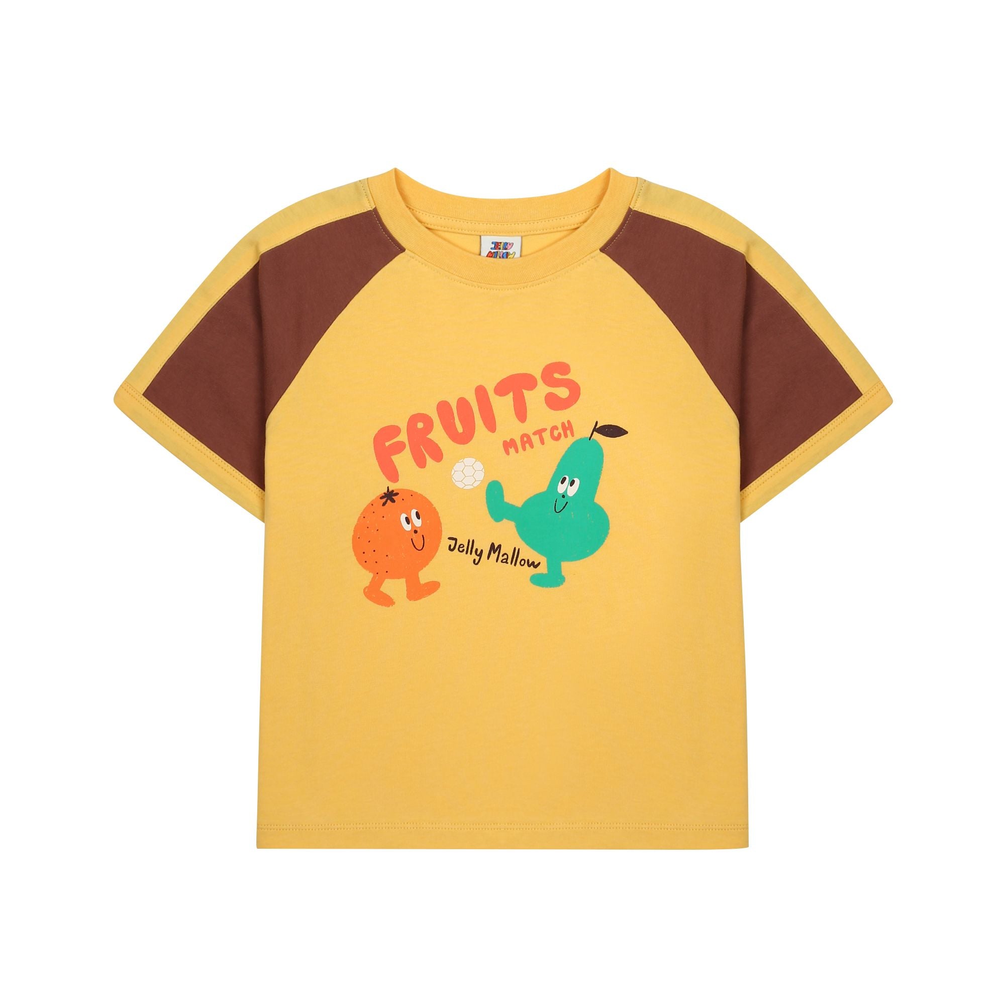 Jelly Mallow-Fruits Raglan T-shirt Yellow
