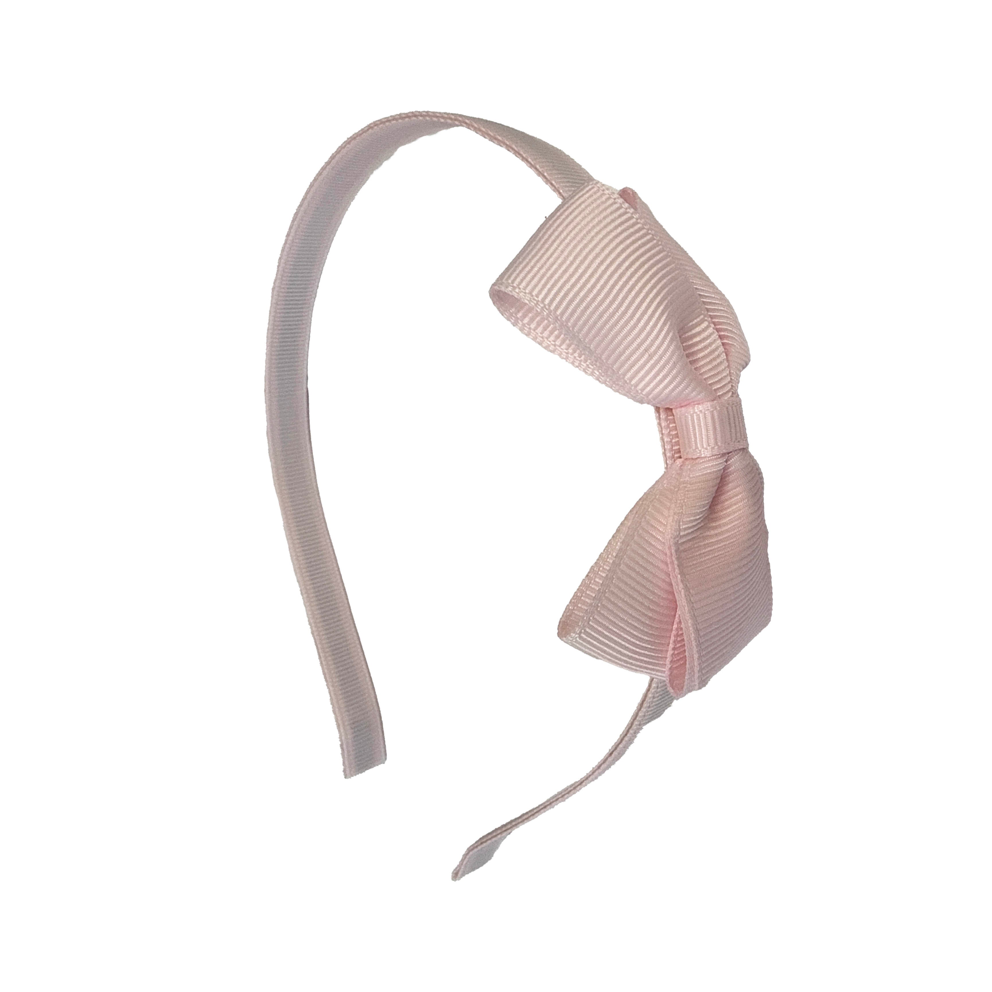 Olilia-Small London Bow Hard Headband-Sideshow Rose