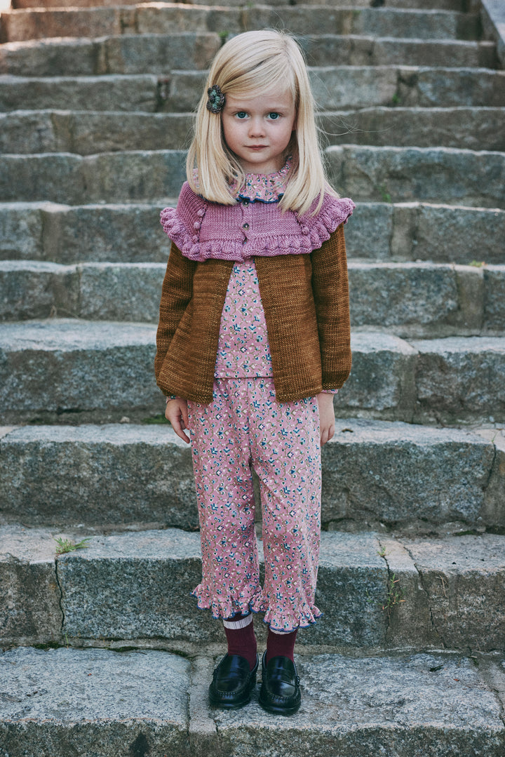 Misha & Puff-Ruffle Cardigan Nutmeg