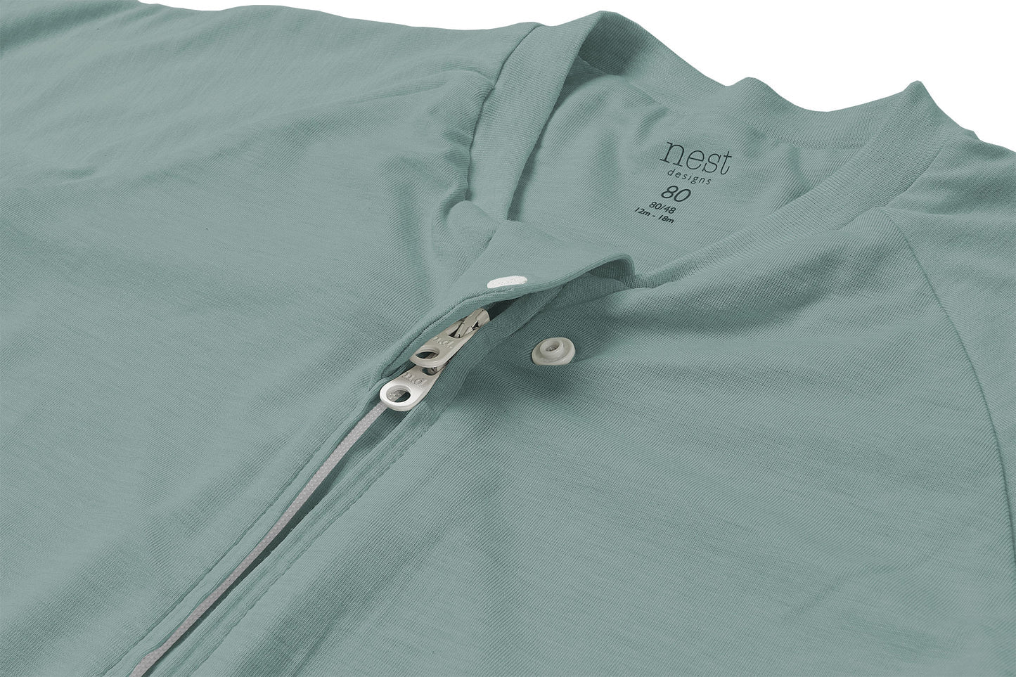 Short Sleeve Footed Sleep Bag 0.5 TOG (Bamboo Jersey) - Pantone Chinois Green