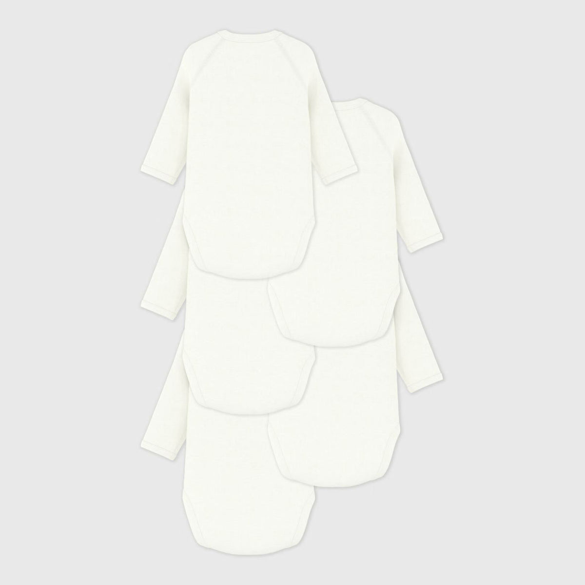 Petit Bateau-5 Newborn Bodies ML