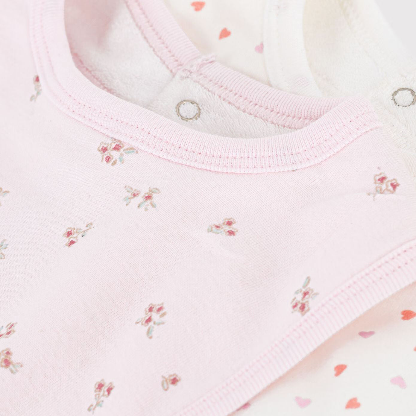 Petit Bateau-Pack of flower print cotton bibs for babies