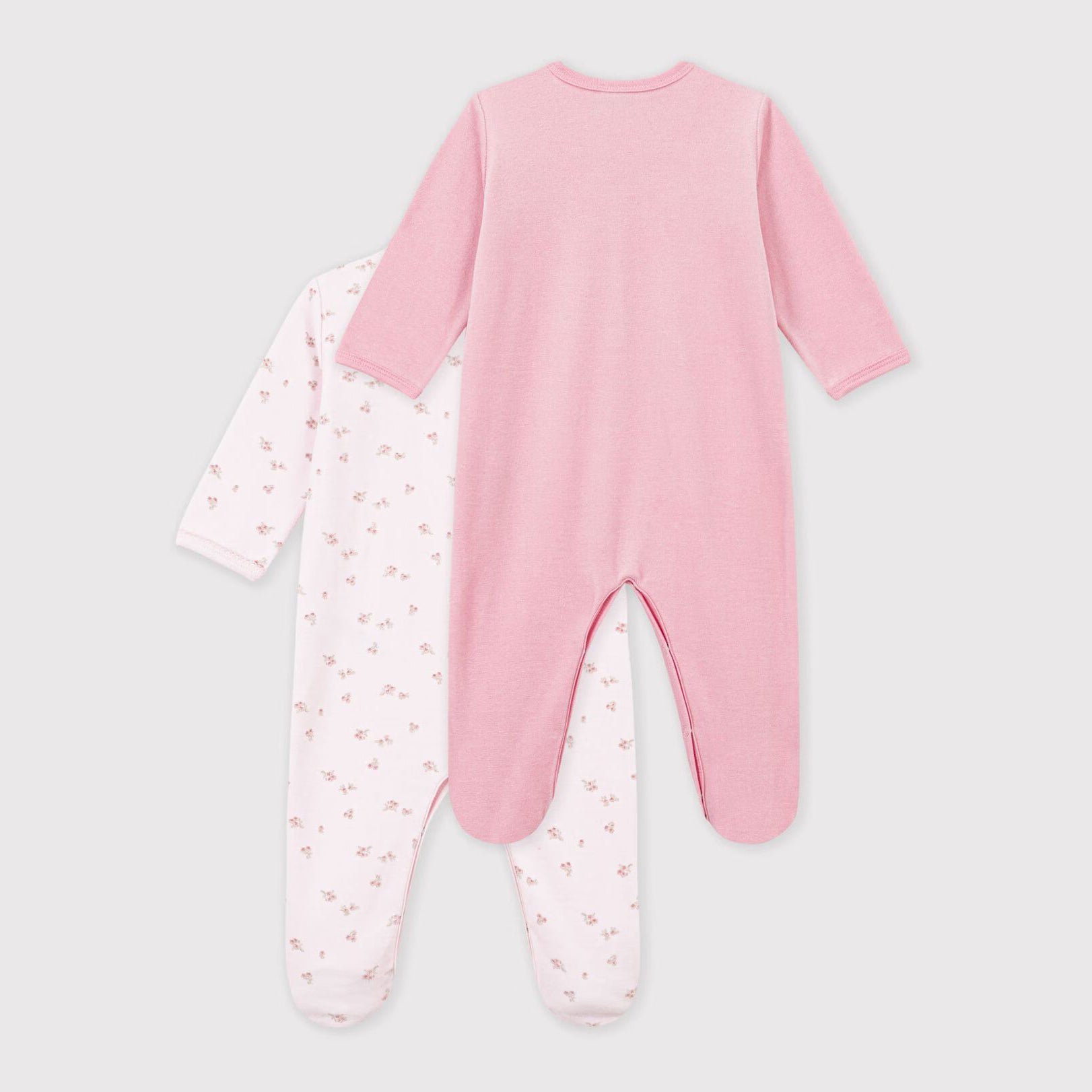 Petit Bateau-Baby Girls Pack of printed velour pyjamas for babies