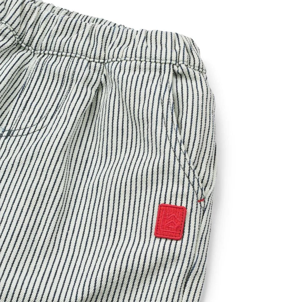 Liewood-Borris Stripe Denim Pants Classic navy / Creme de la creme