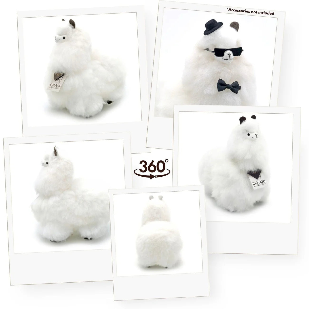 Inkari-Naturals-Alpaca Toy Medium Ivory White