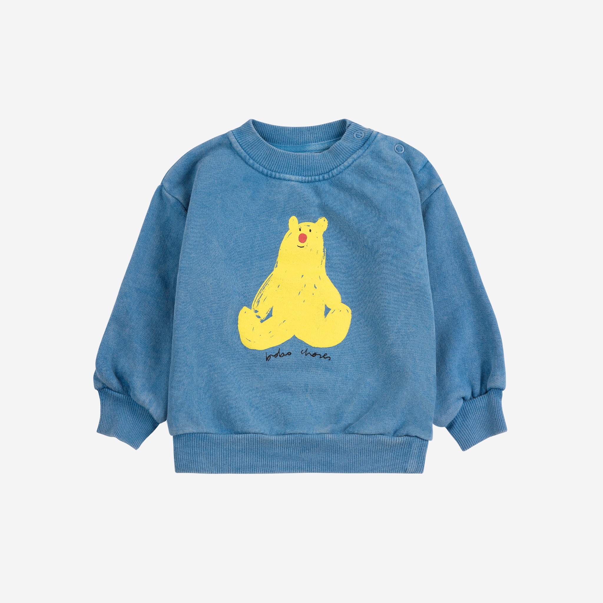Bobo Choses-Blue Cotton Hug Me Bear Sweatshirt