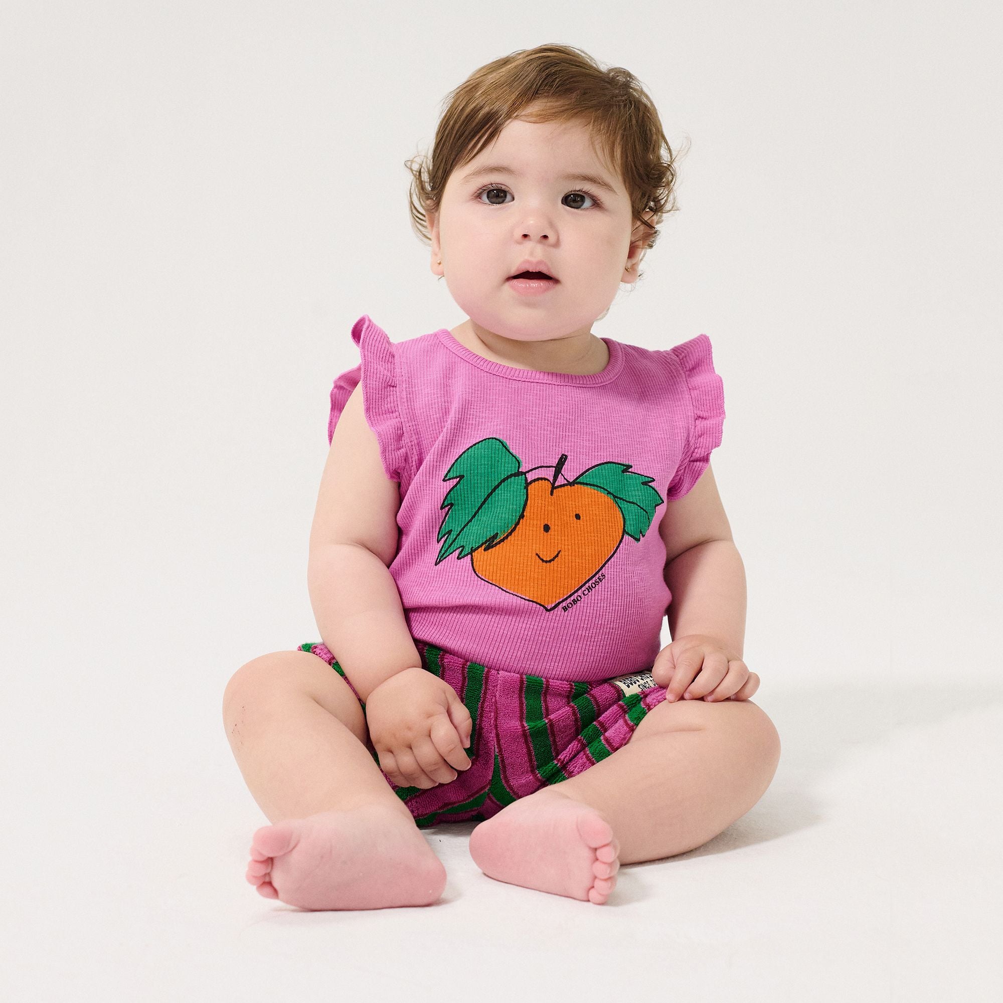 Bobo Choses-Baby Tangerine Ruffled Body Fuchsia