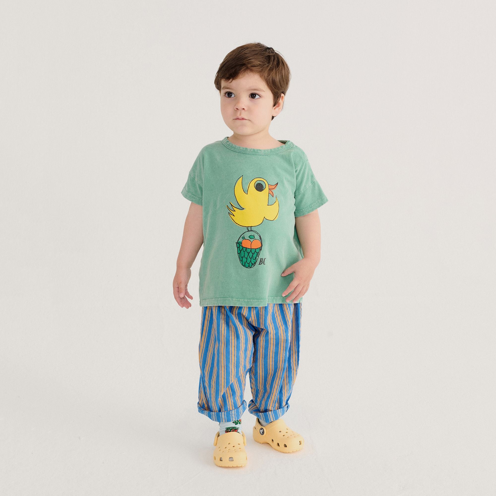 Bobo Choses-Baby Flying Oranges T-Shirt Green