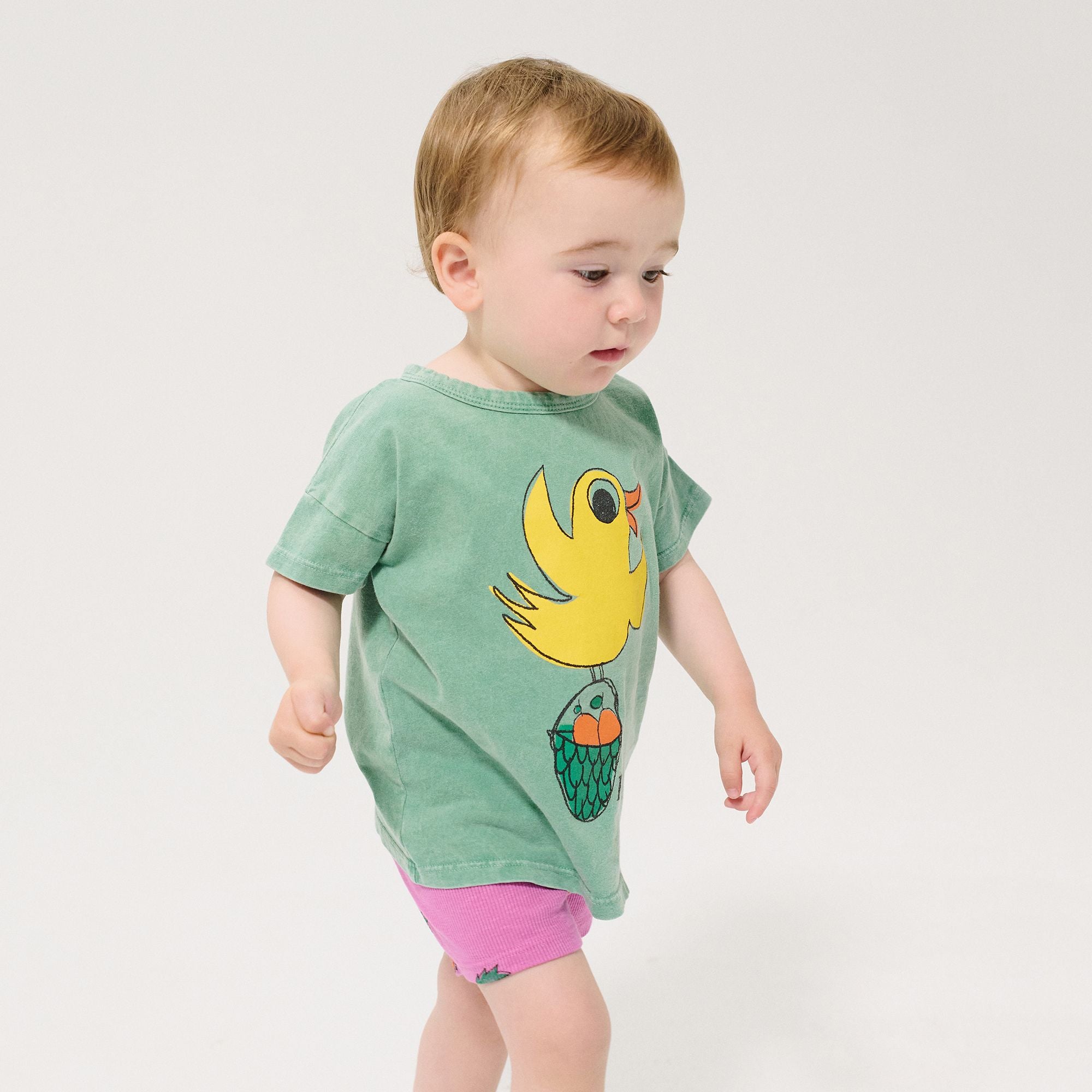 Bobo Choses-Baby Flying Oranges T-Shirt Green