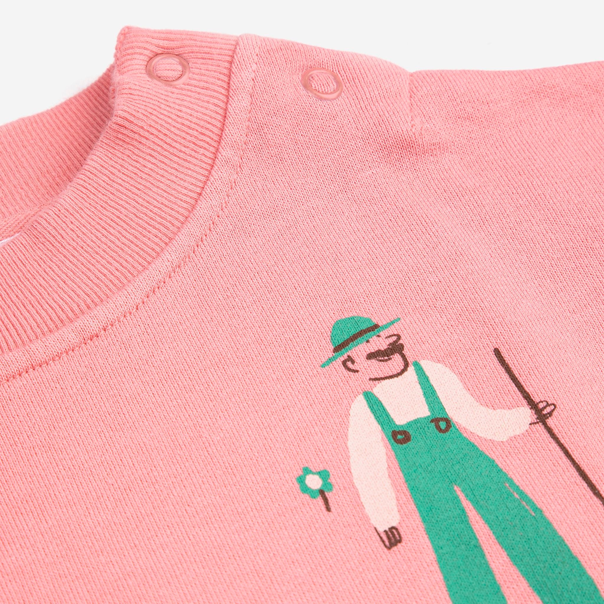 Bobo Choses-Baby Farm Adventure Sweatshirt Pink