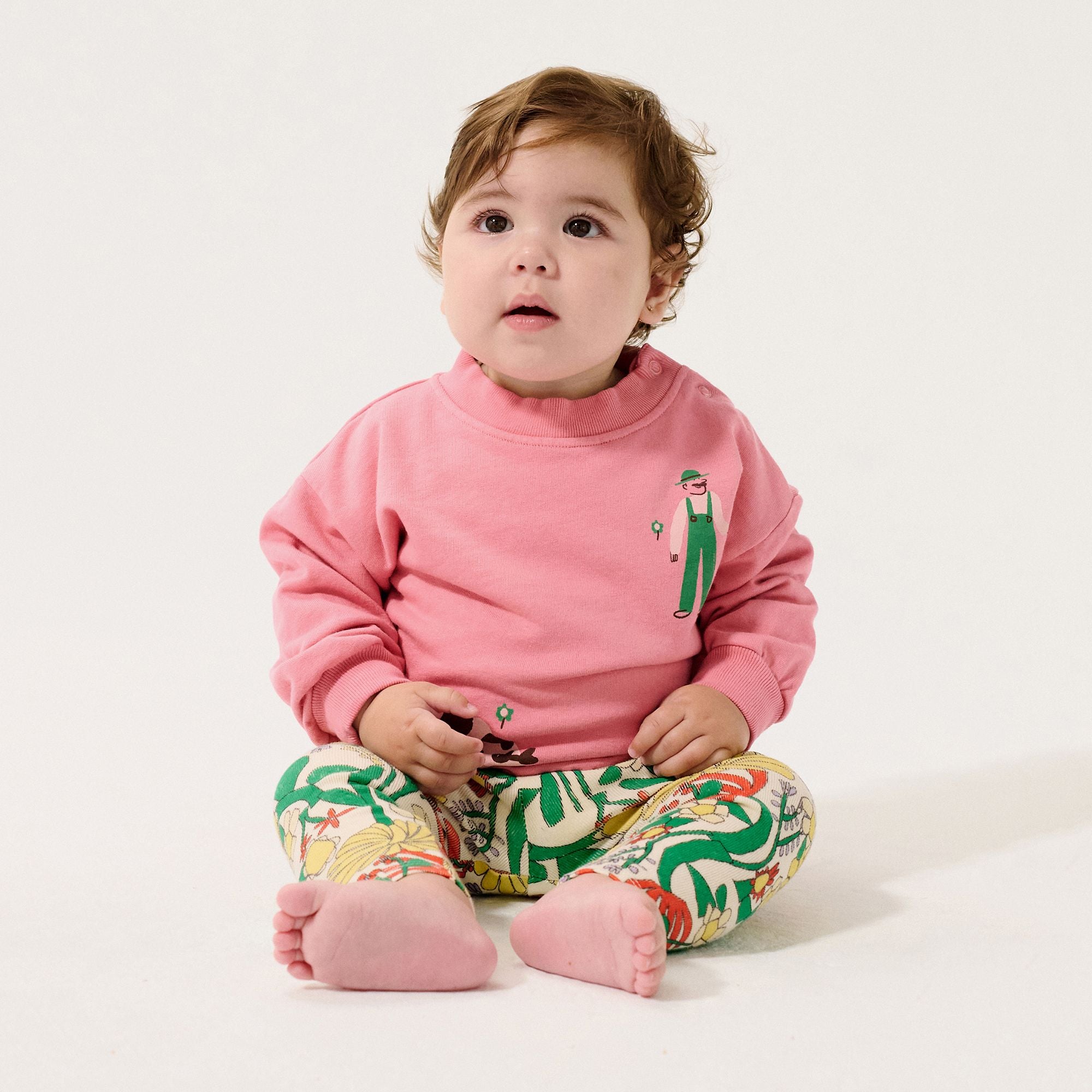 Bobo Choses-Baby Farm Adventure Sweatshirt Pink
