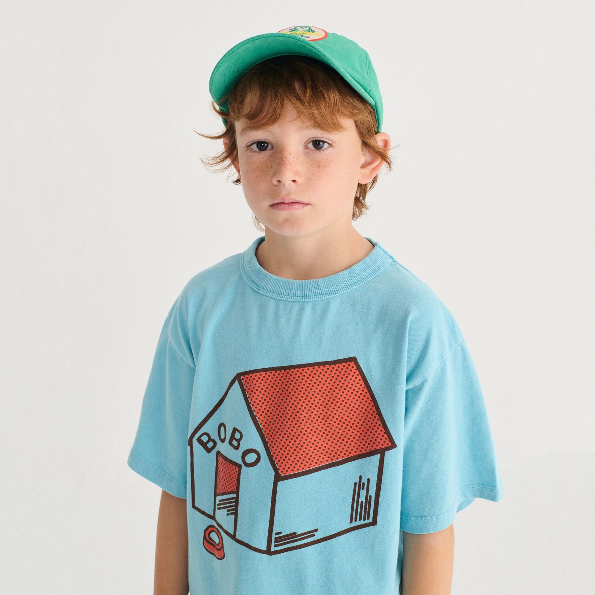Bobo Choses-Kid Pickles Is At Home T-Shirt Light Blue