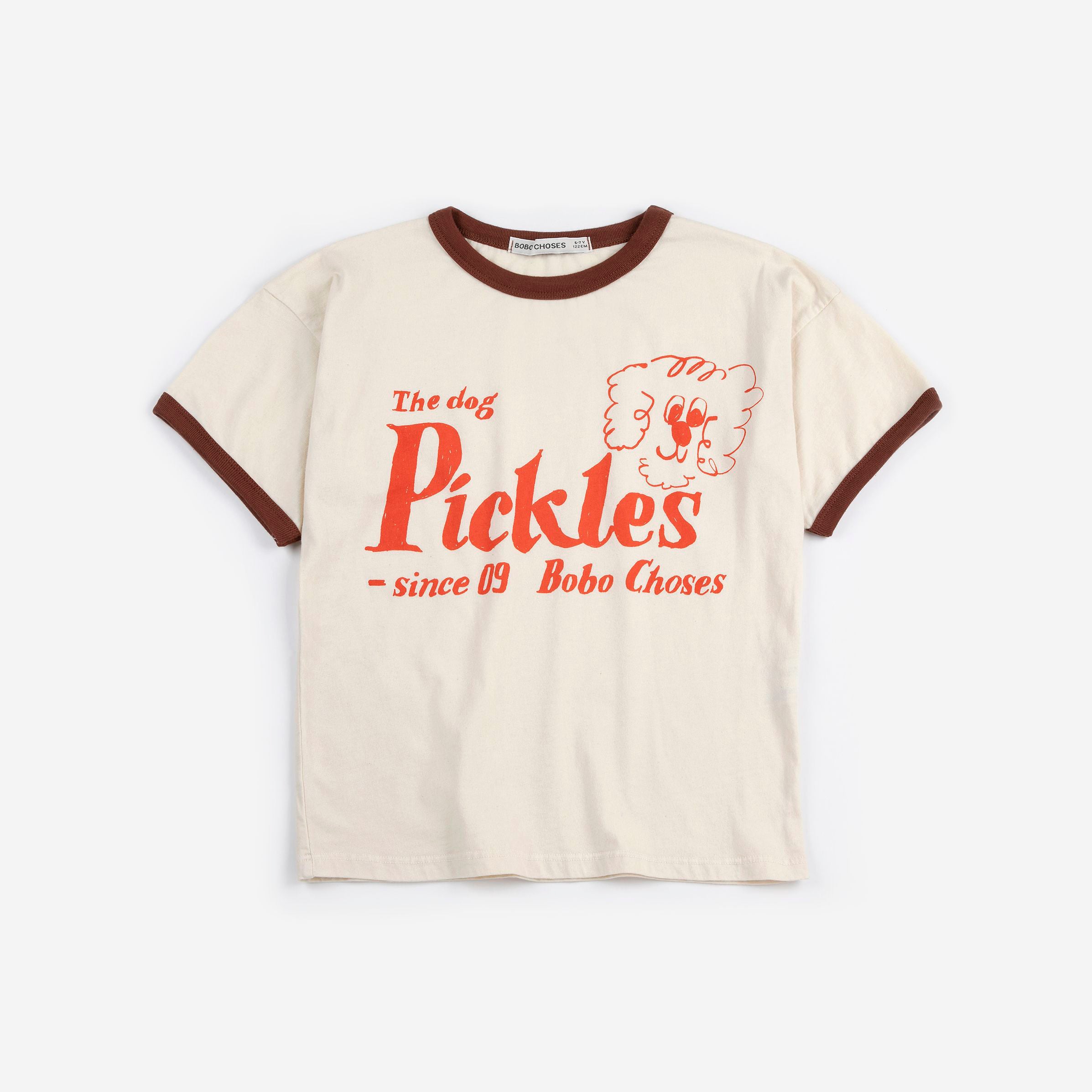 Bobo Choses-Kid Pickles The Dog T-Shirt Offwhite