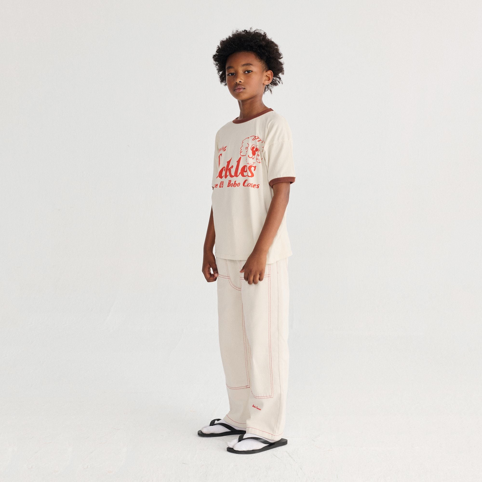 Bobo Choses-Kid Pickles The Dog T-Shirt Offwhite
