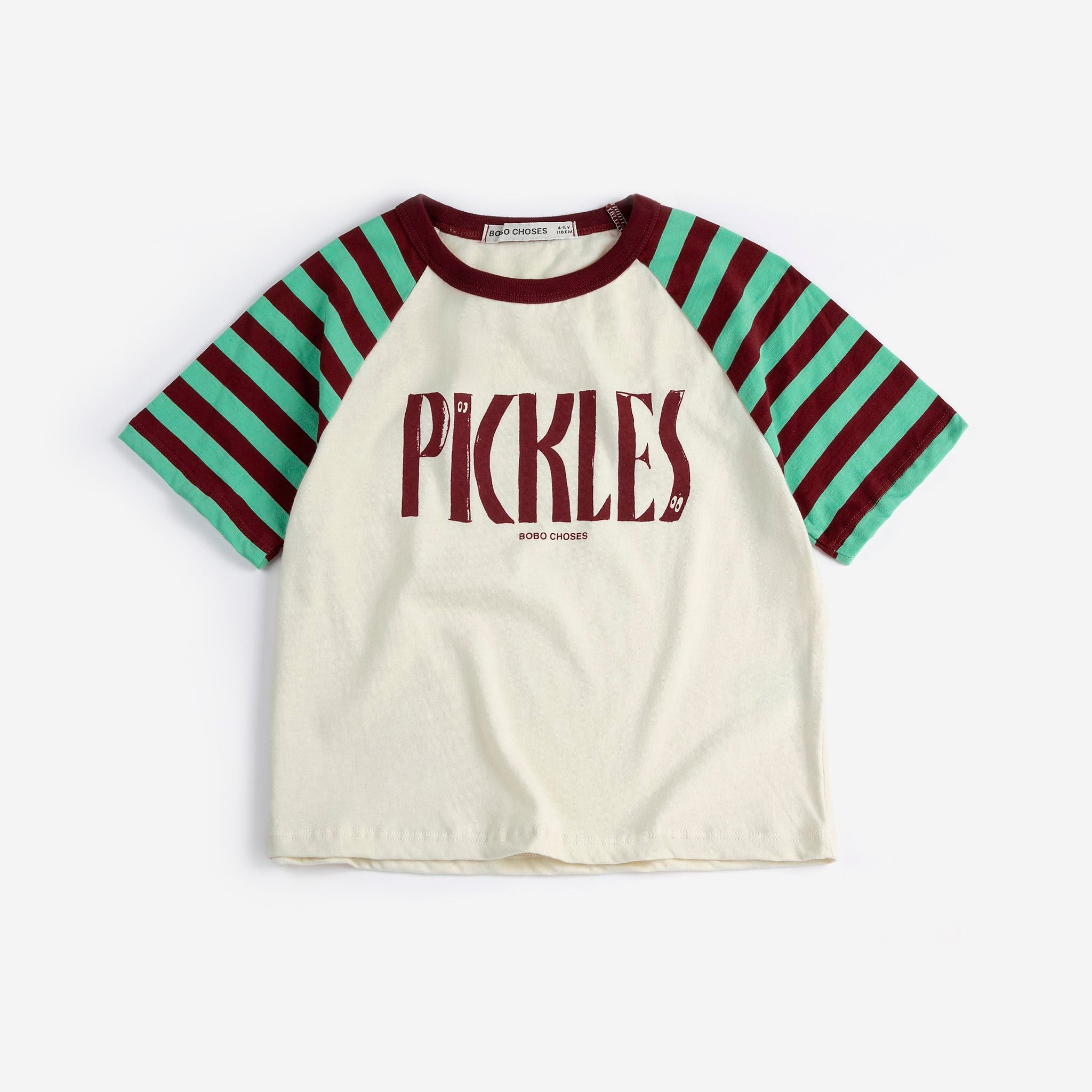 Bobo Choses-Kid Spicy Pickles Raglan T-Shirt Offwhite