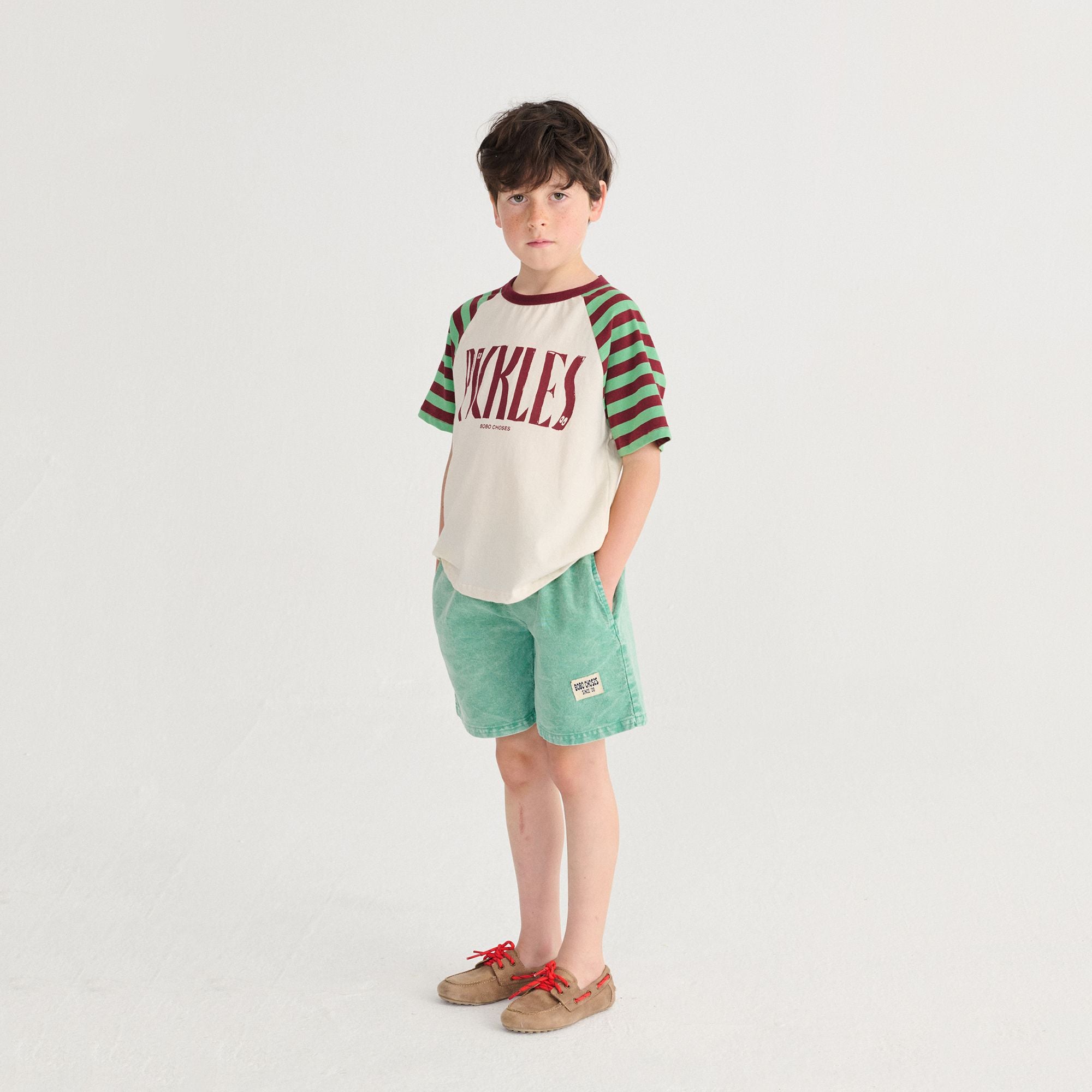 Bobo Choses-Kid Bobo Choses Since 09 Woven Bermuda Shorts Green