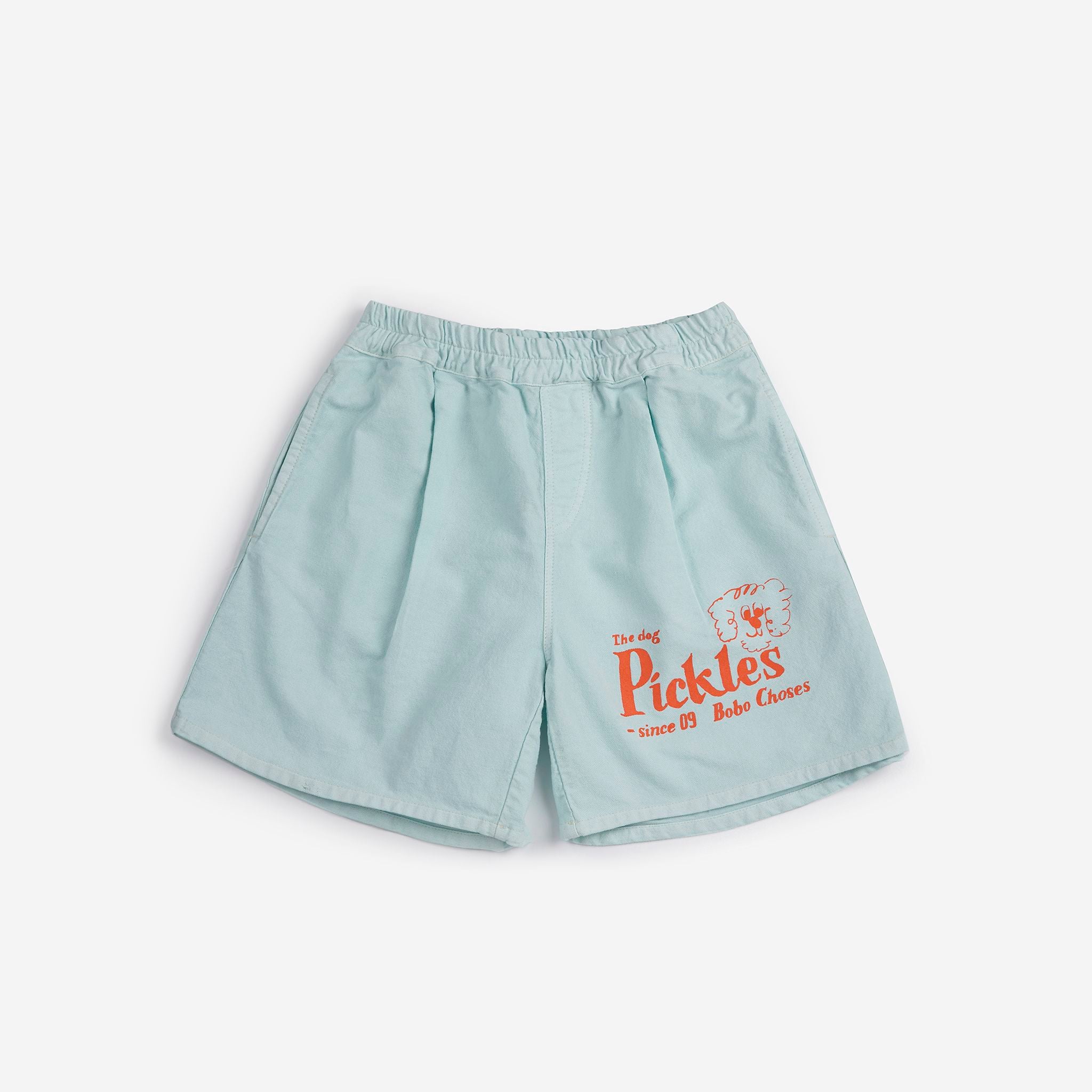 Bobo Choses-Kid Pickles The Dog Woven Bermuda Shorts Light Blue