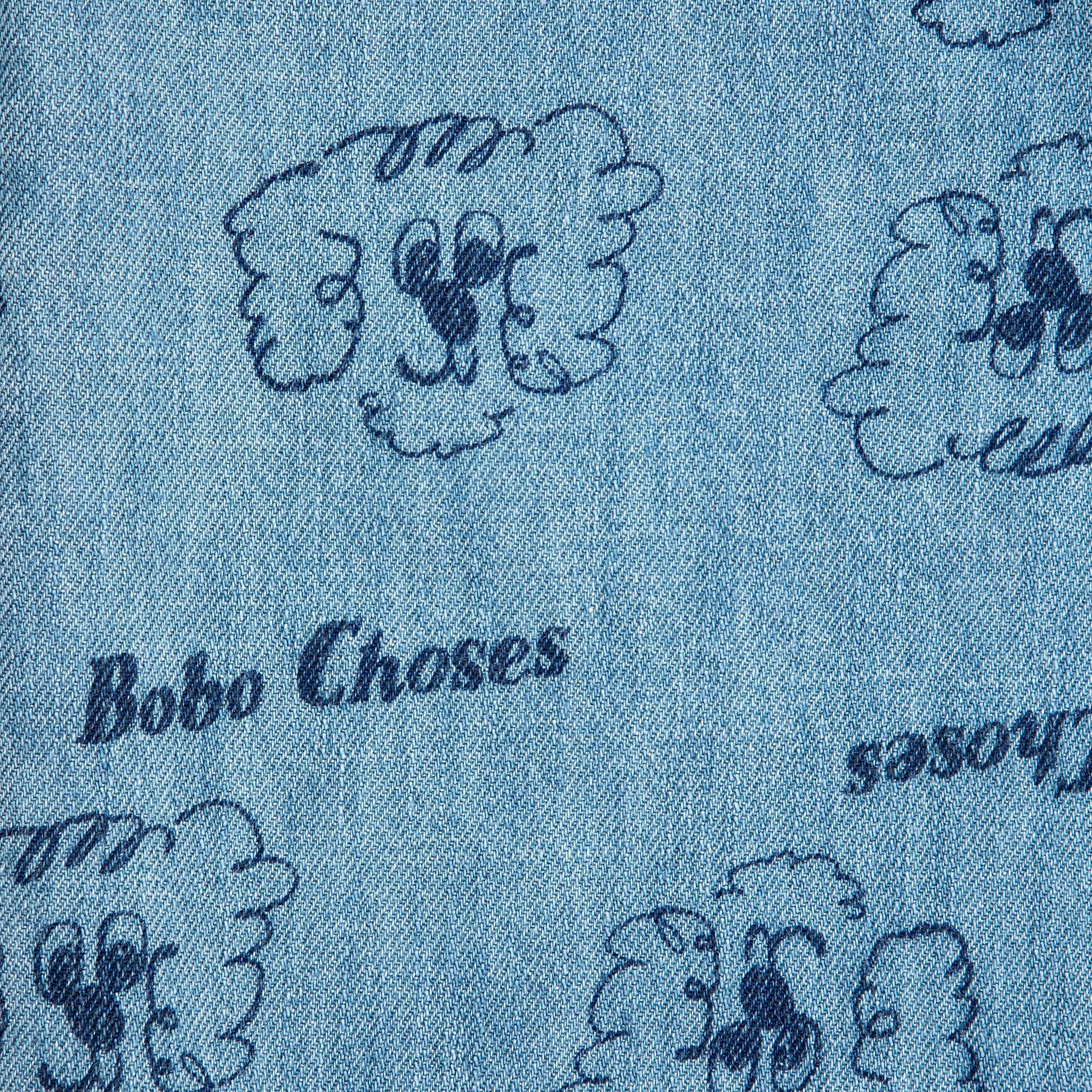 Bobo Choses-Kid Pickles The Dog All Over Light Denim Pants Prussian Blue