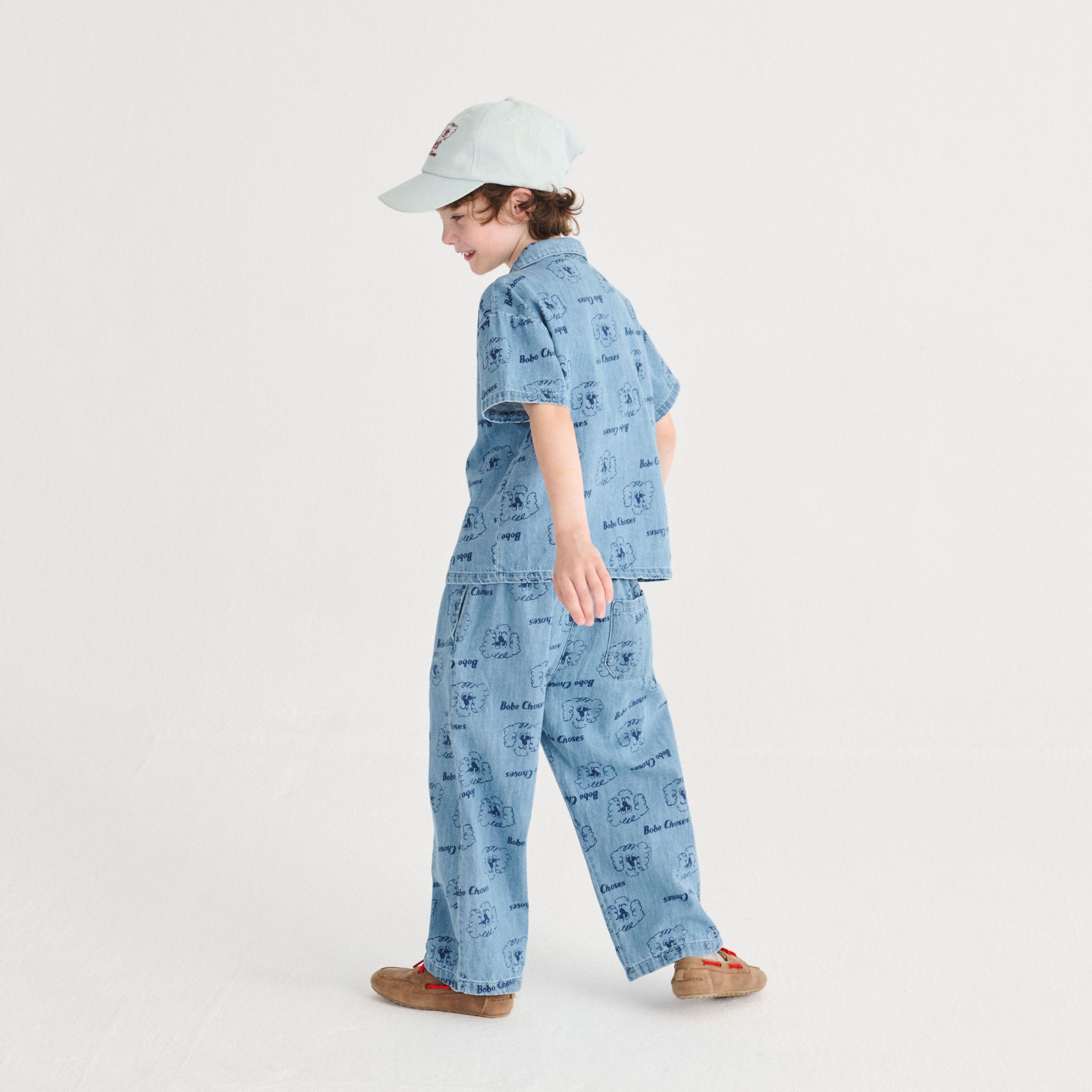 Bobo Choses-Kid Pickles The Dog All Over Light Denim Pants Prussian Blue