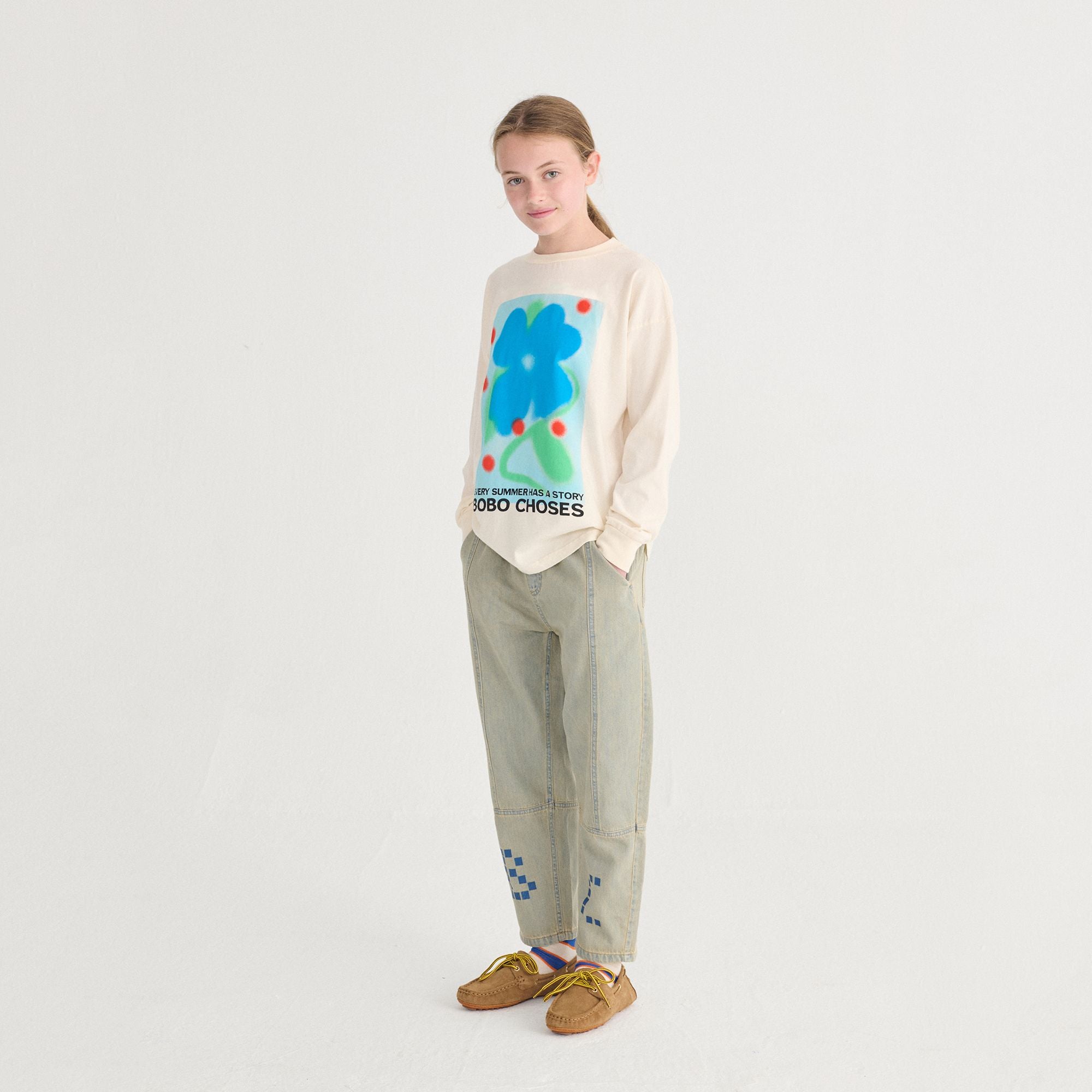Bobo Choses-Kid Square Bobo Choses Denim Pants Prussian Blue