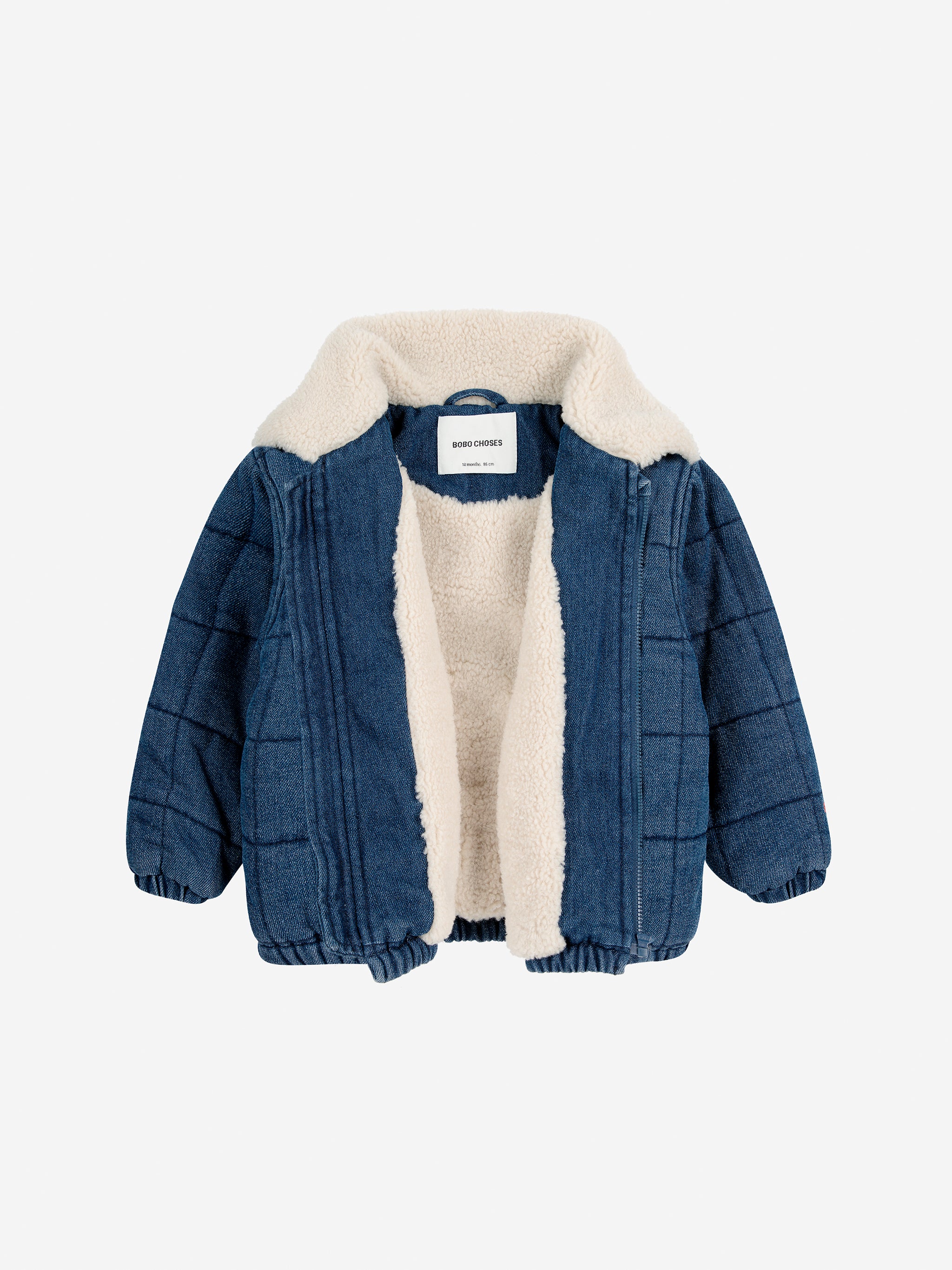 Baby quilted denim jacket