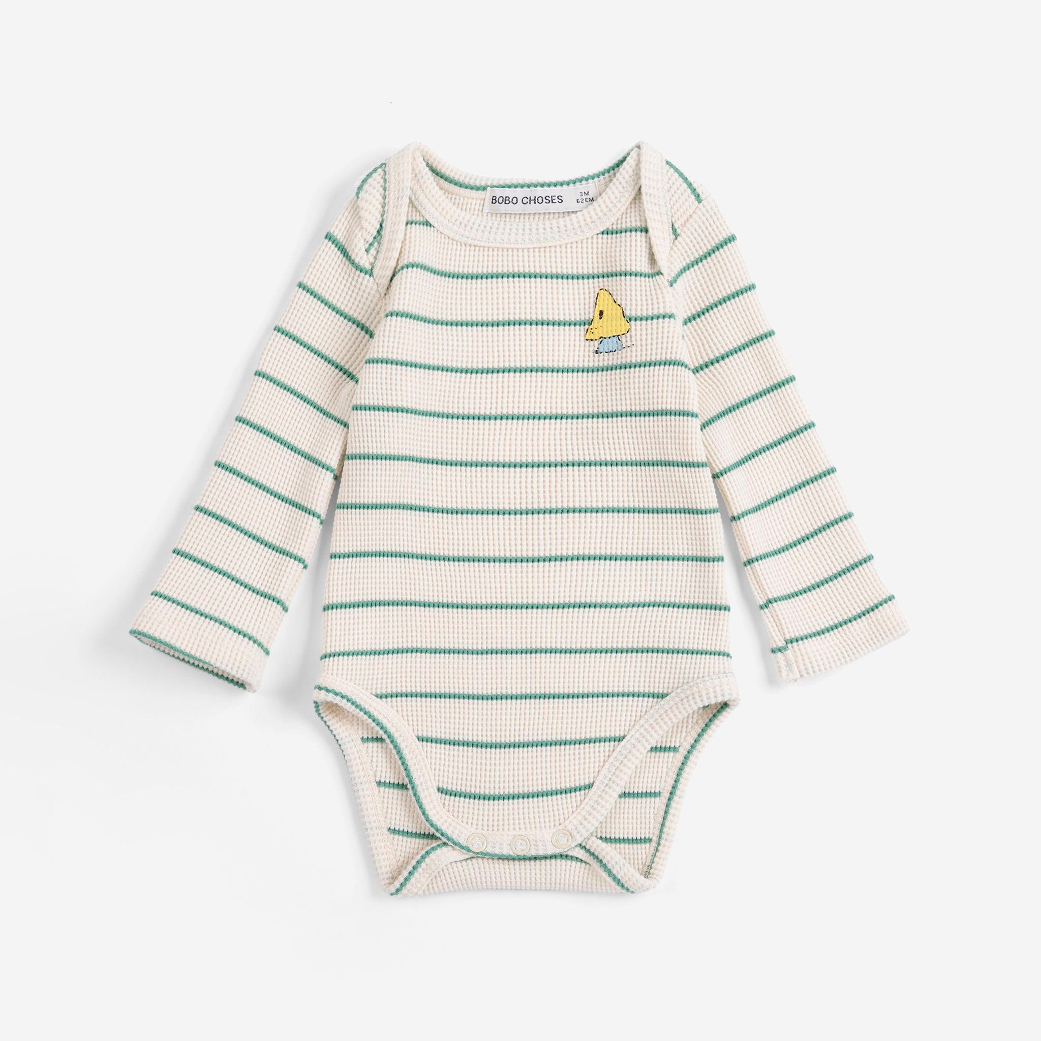 Bobo Choses-Baby Mush Monster Stripes Body Offwhite