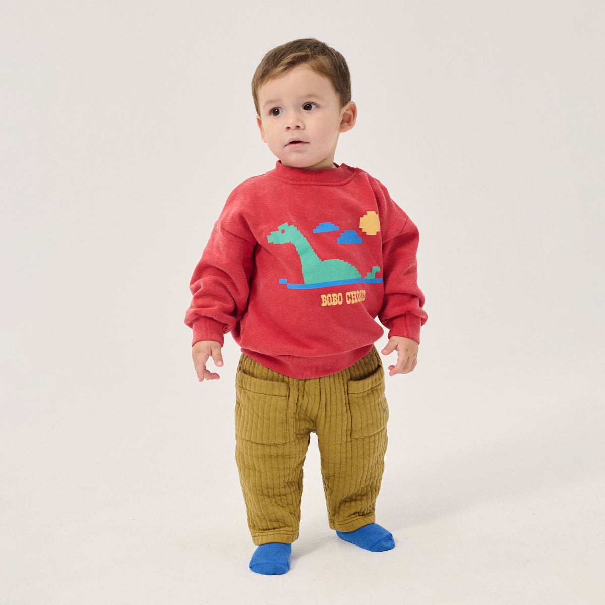 Bobo Choses-Baby Lake Monster Sweatshirt Red