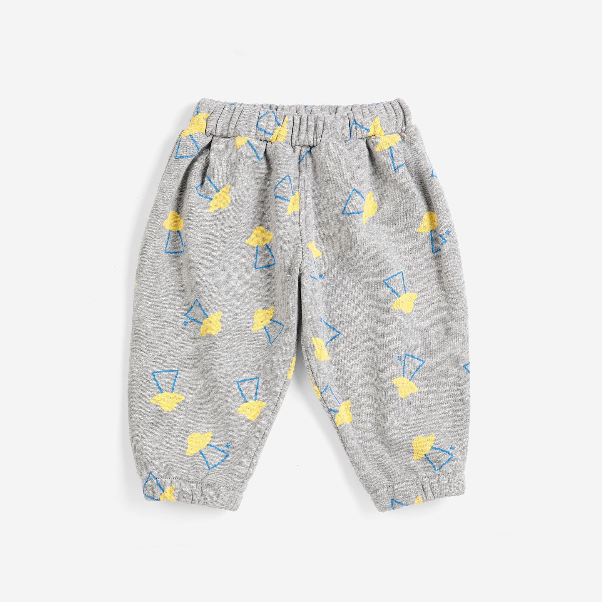 Bobo Choses-Baby Pixel Abduction All Over Jogging Pants Light Heather Grey