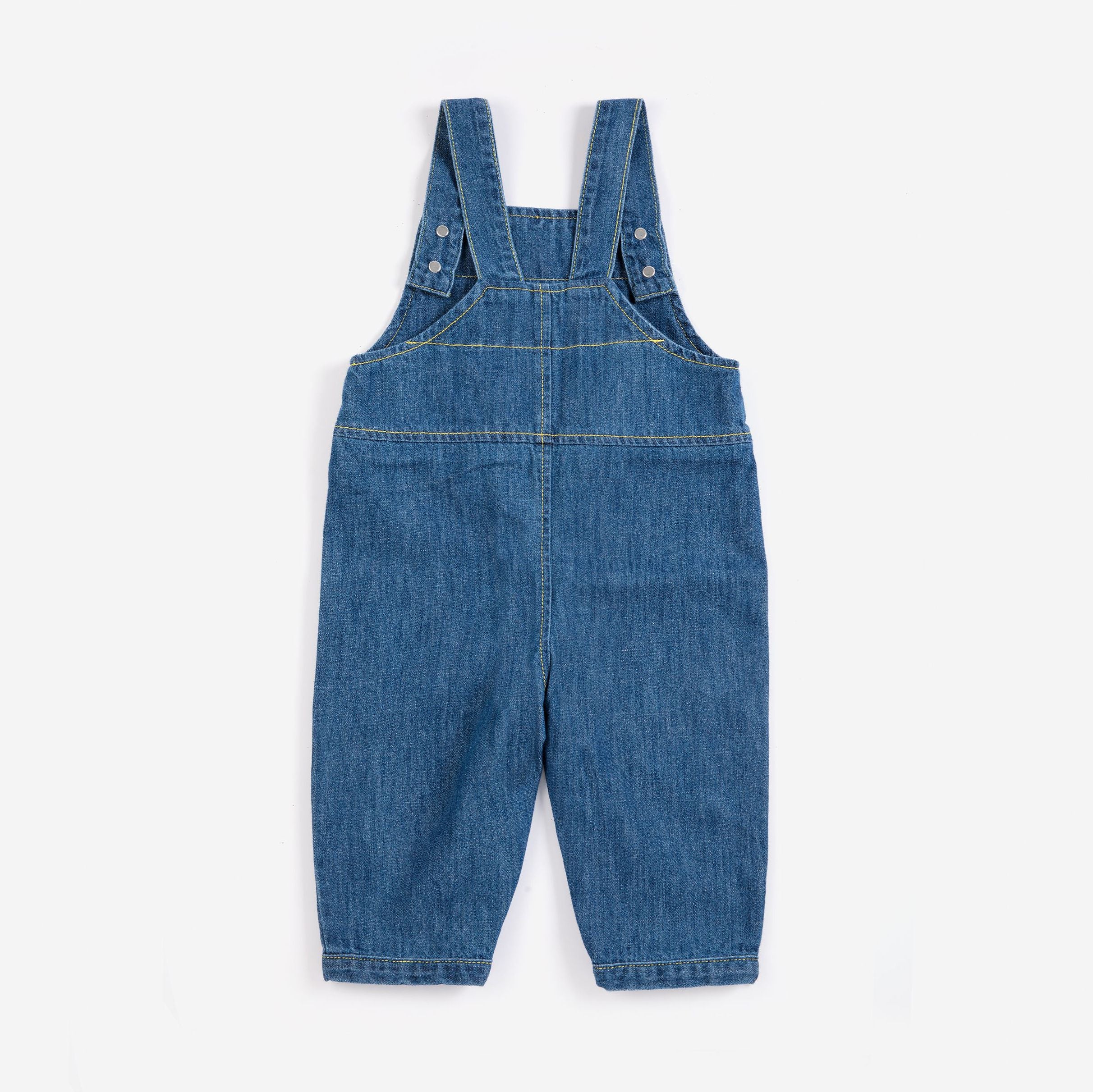 Bobo Choses-Baby Booo Bo Choses Tag Denim Overall Midnight Blue