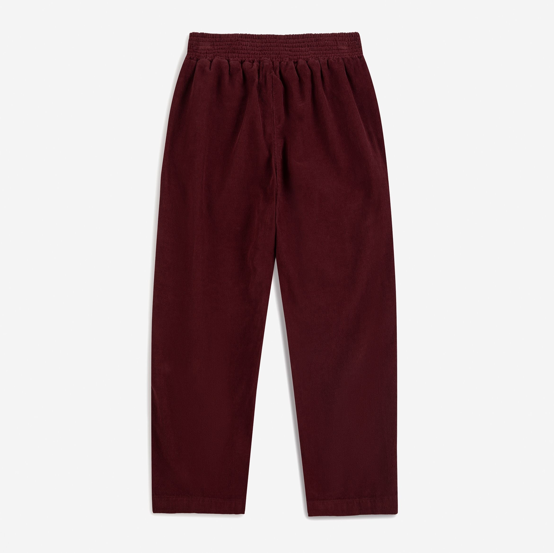 Bobo Choses-Kids Curious Owl Corduroy Pleated Pants Burgundy Red