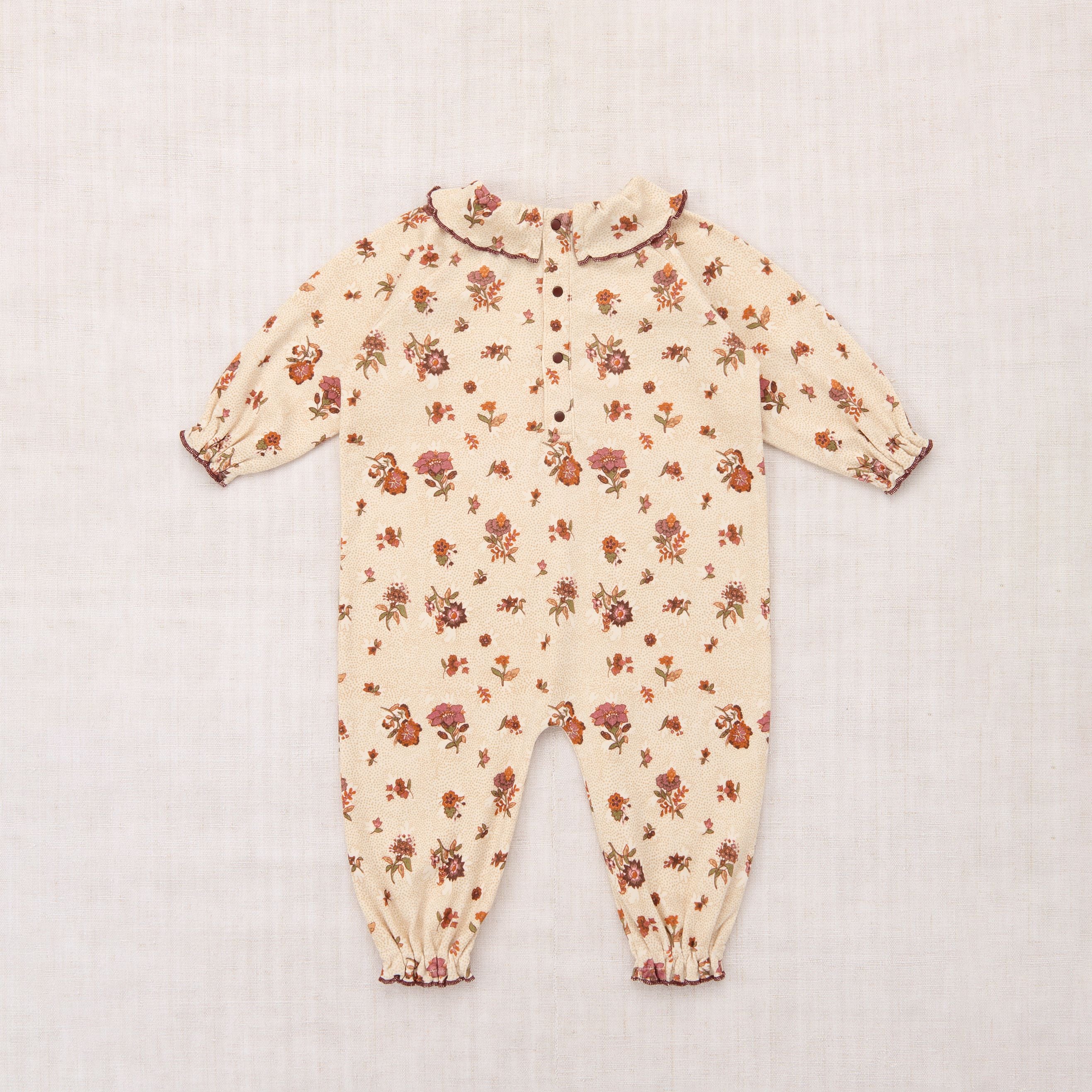 Misha & Puff-Baby Pierrot Onesie String/Antique Rose Holyoke Floral