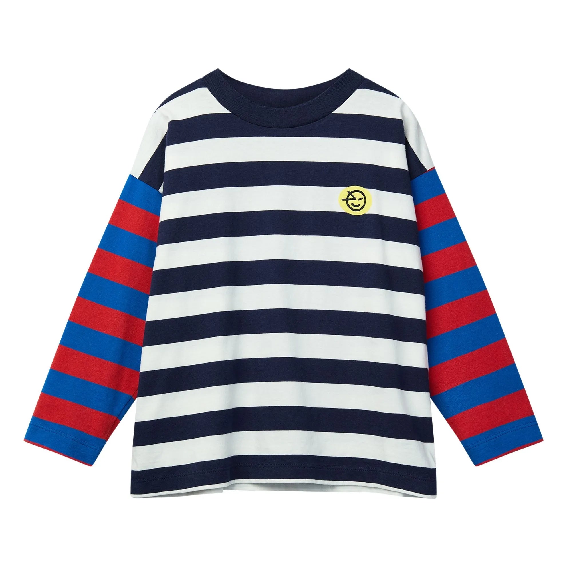 Wynken-Duo Stripe Tee Navy Ecru