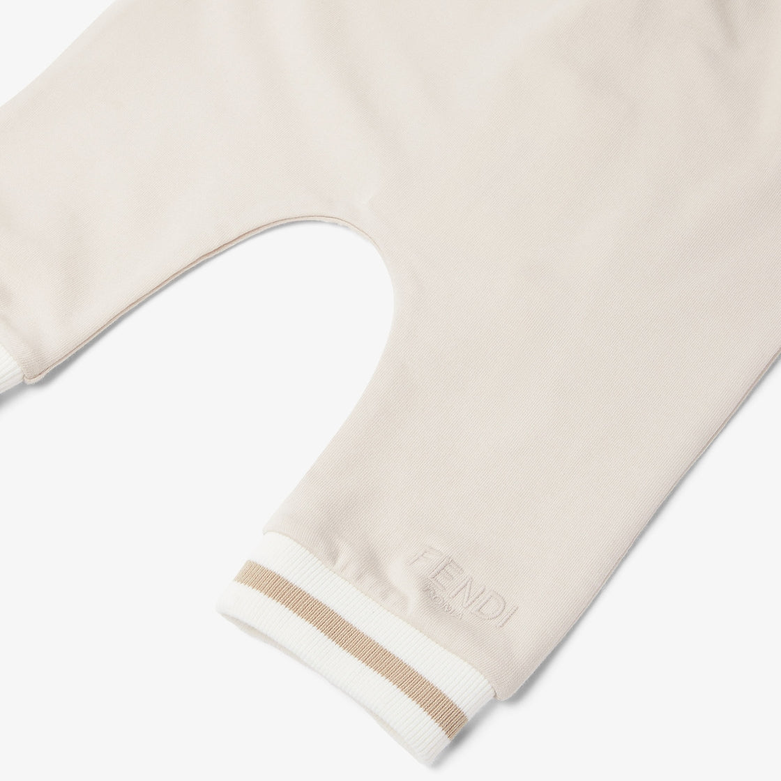 Fendi-Beige Baby Sweatpants With Small Txt Logo