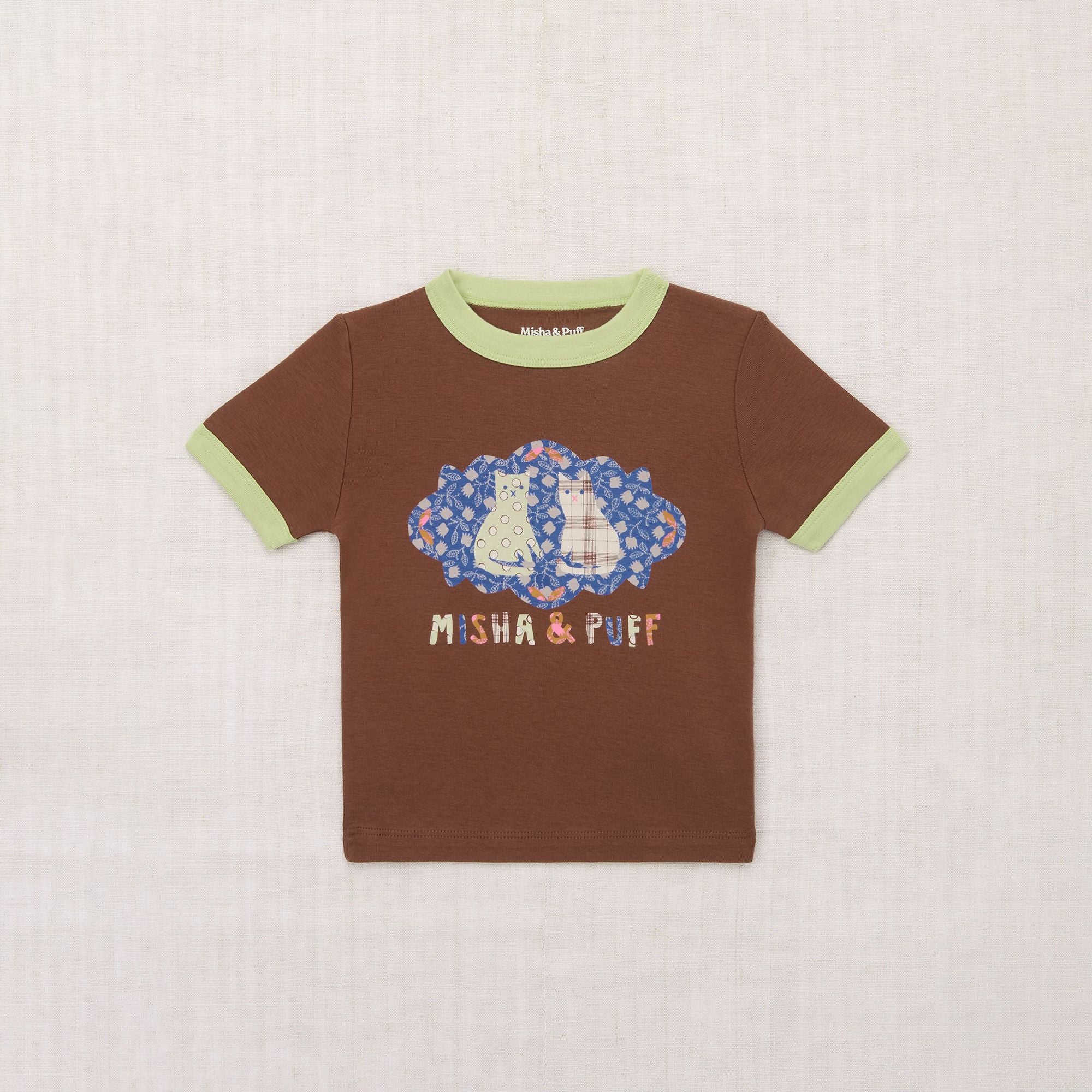 Misha & Puff-Barn Cats Collage Ringer Tee Cola