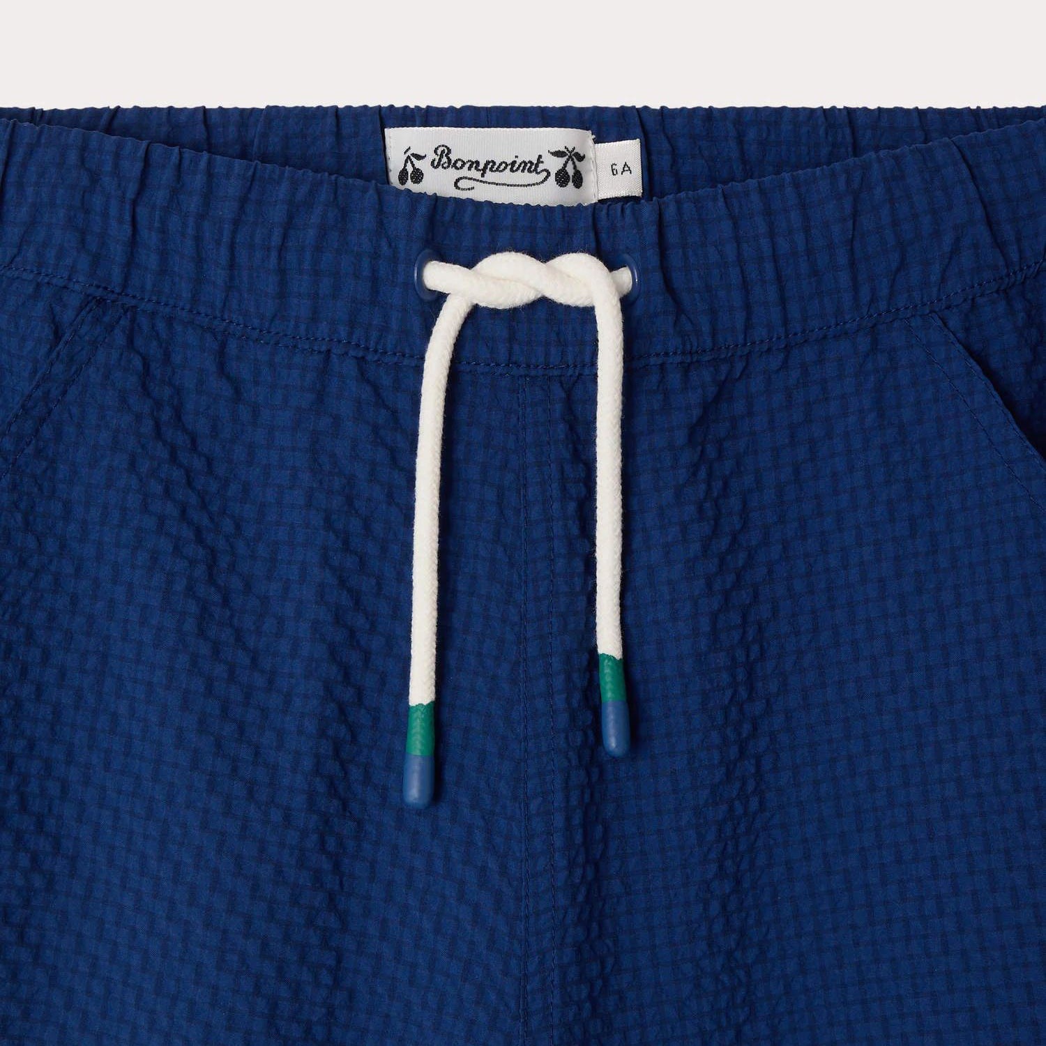 Bonpoint-Ethan water-repellent seersucker shorts Bleu Intense