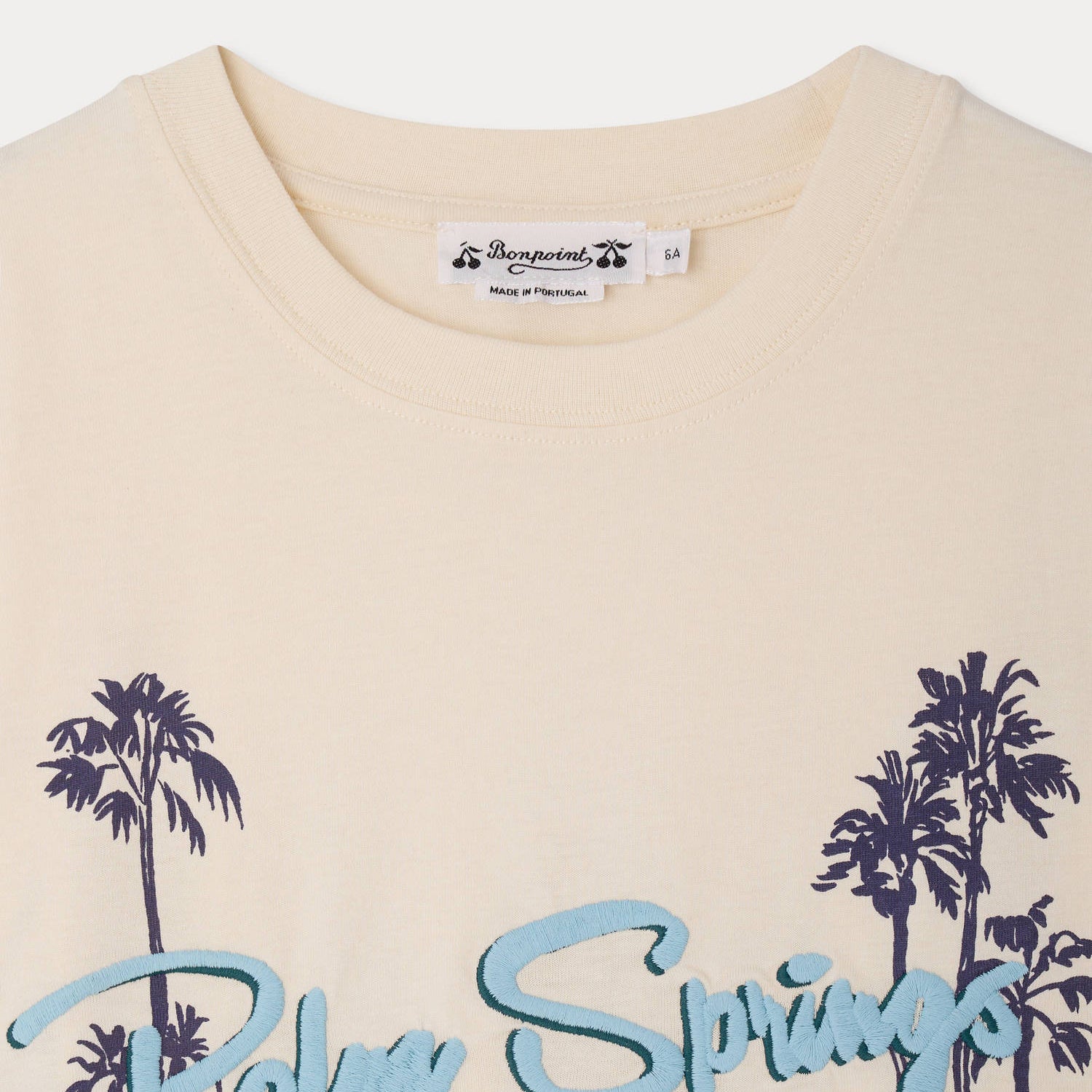 Bonpoint-Eidan Palm Springs Printed T-shirt Ivory