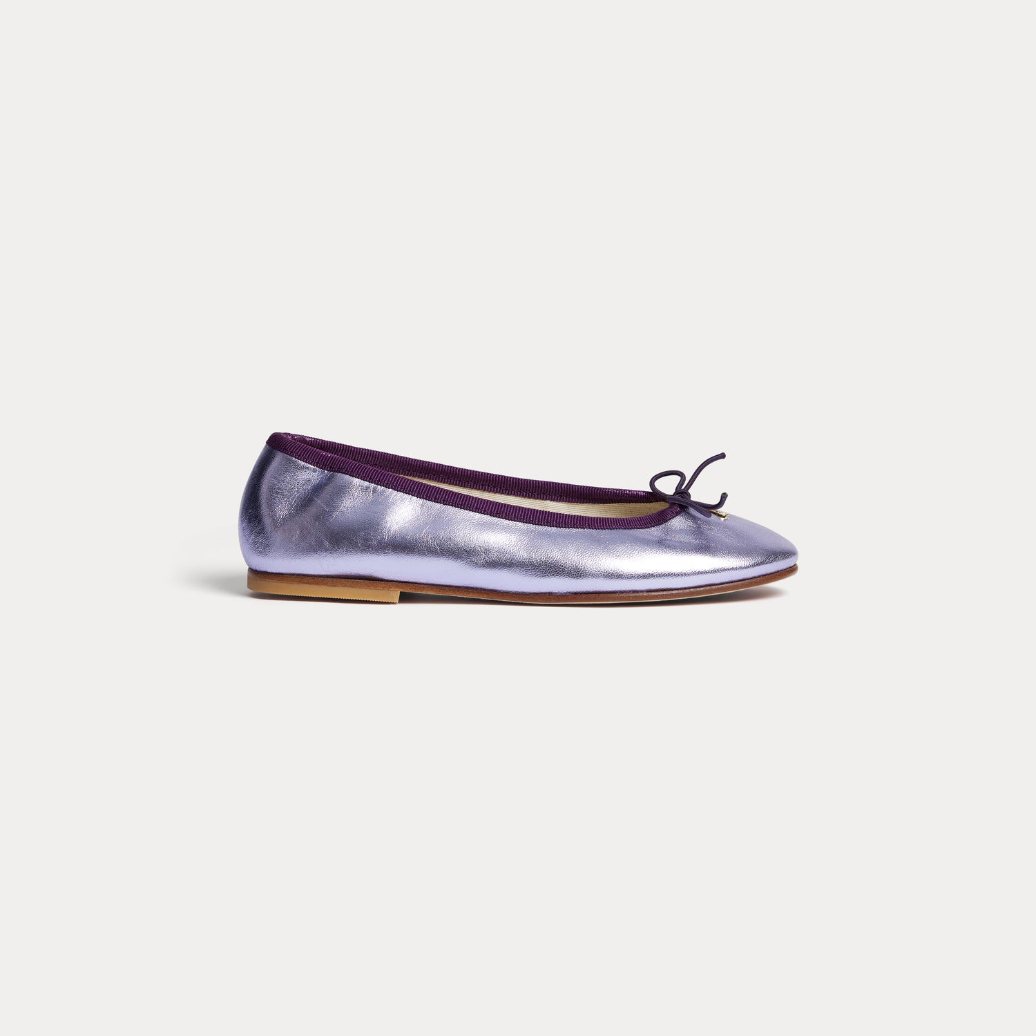 Bonpoint-Lisa iridescent leather ballerinas Lilas