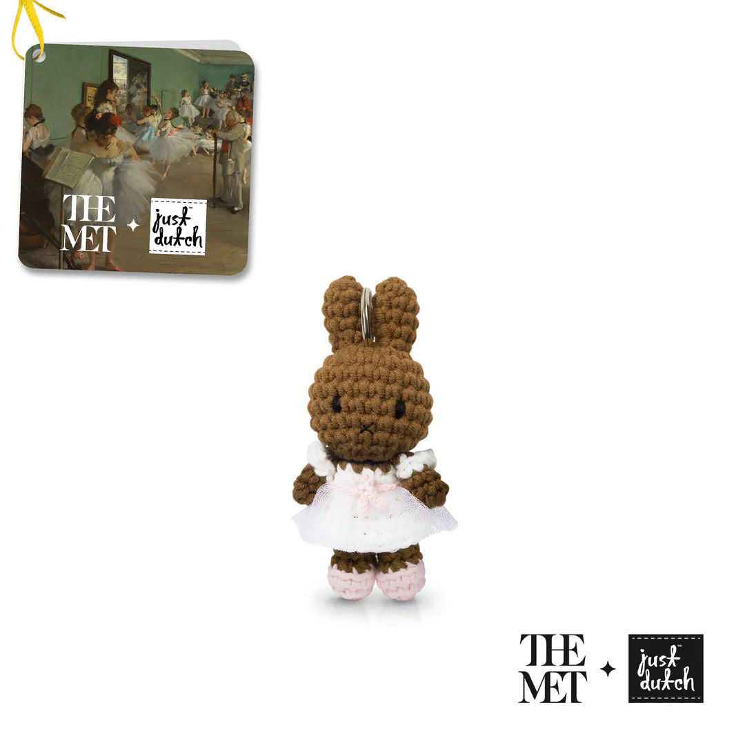 あみぐるみ「୨୧RIBBON୨୧」 Miffy-Handmade Crochet Melanie Keychain Pink Degas Ballerina