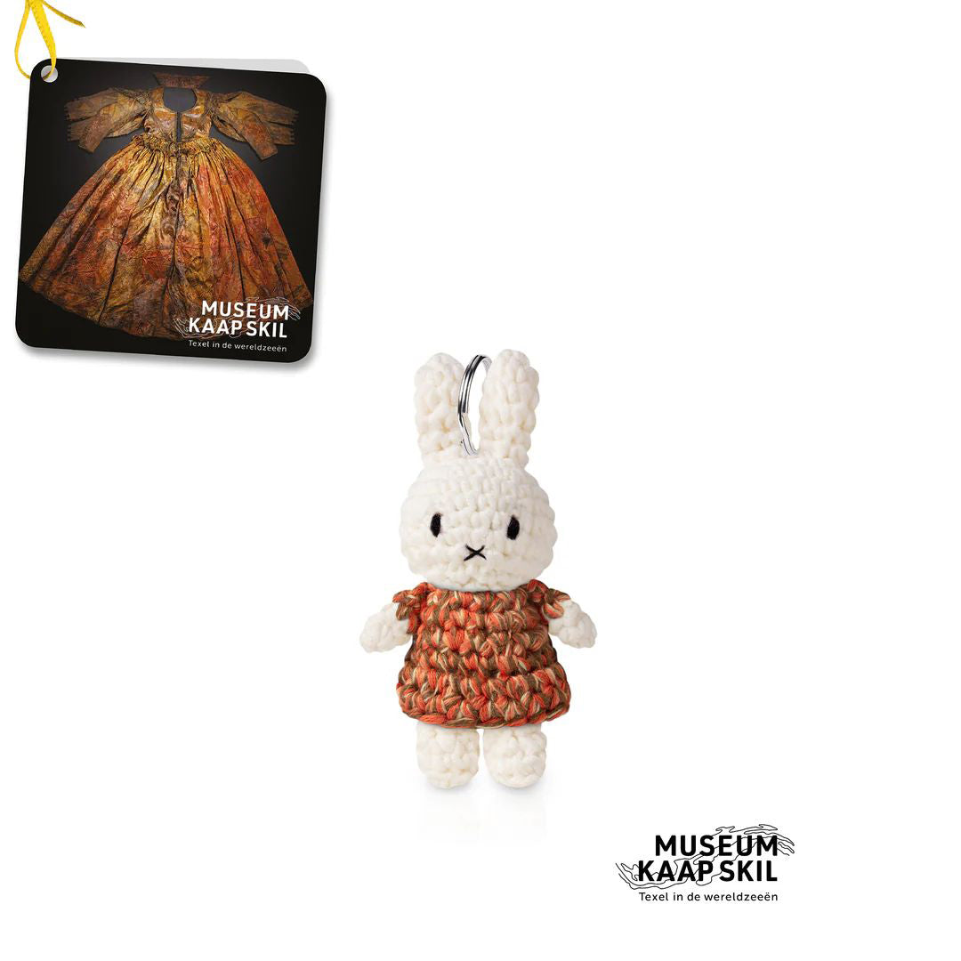 Miffy-Handmade Crochet Miffy Keychain Orange