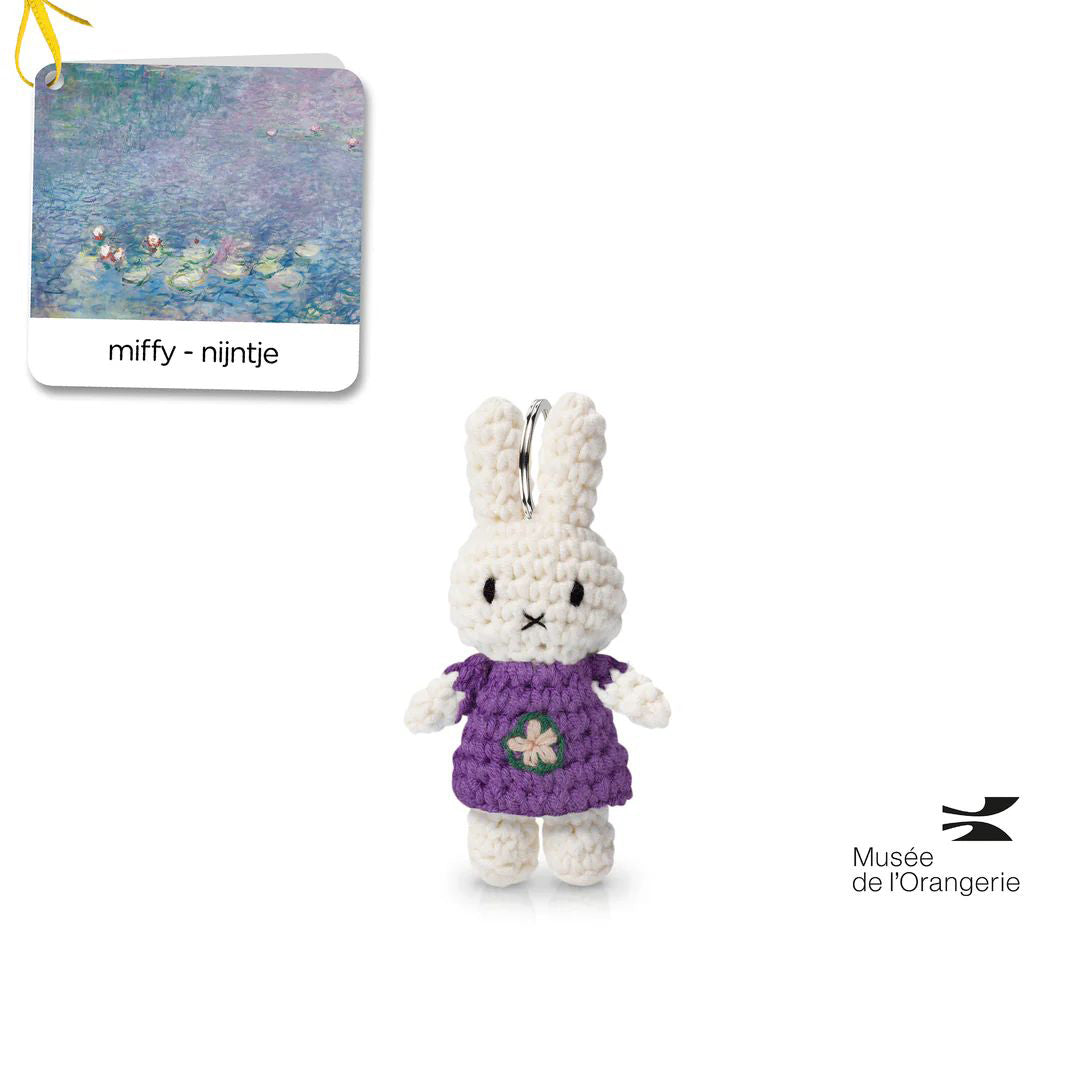 Miffy-Handmade Crochet Miffy Keychain Purple