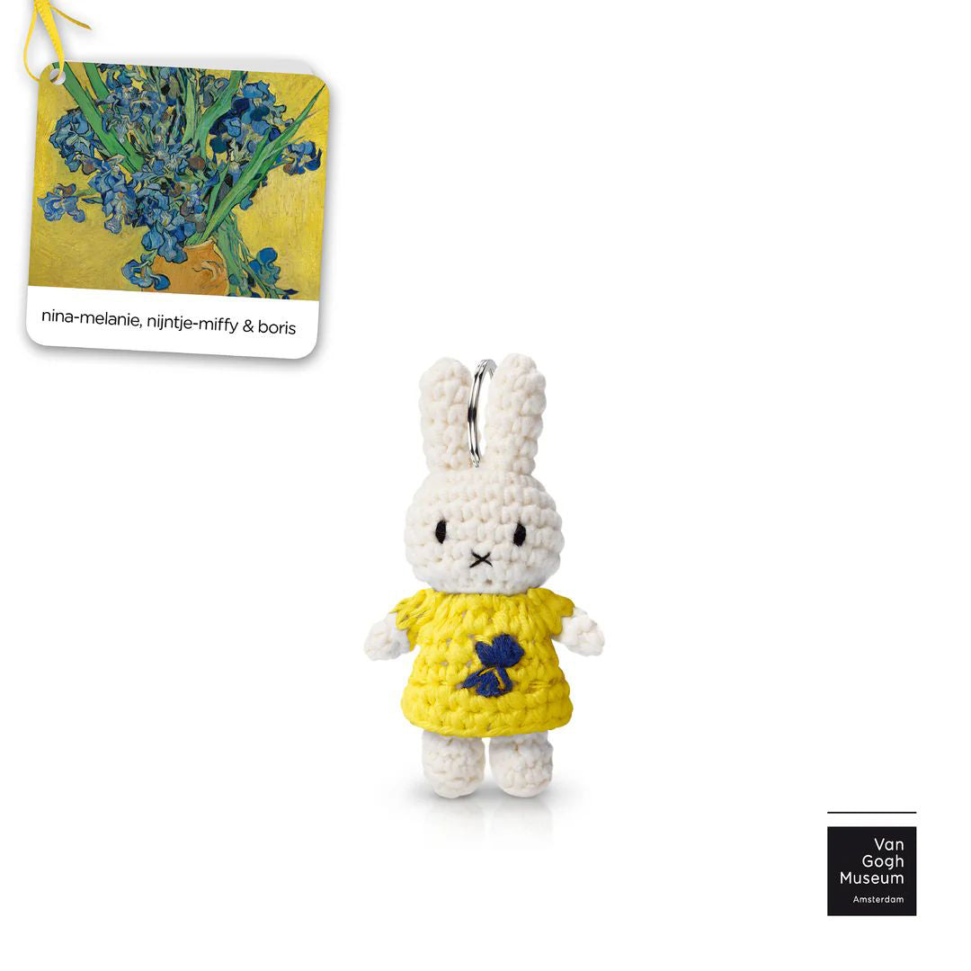 Miffy-Handmade Crochet Miffy Keychain Yellow Irises