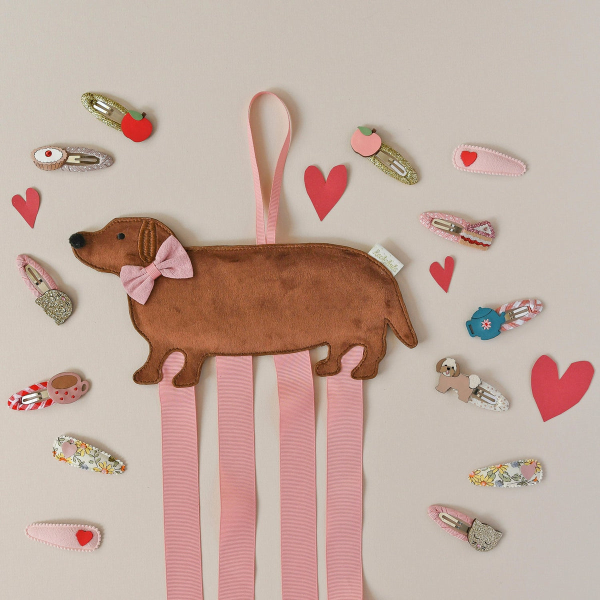Rockahula-Sausage Dog 4 Ribbon Clip Hanger